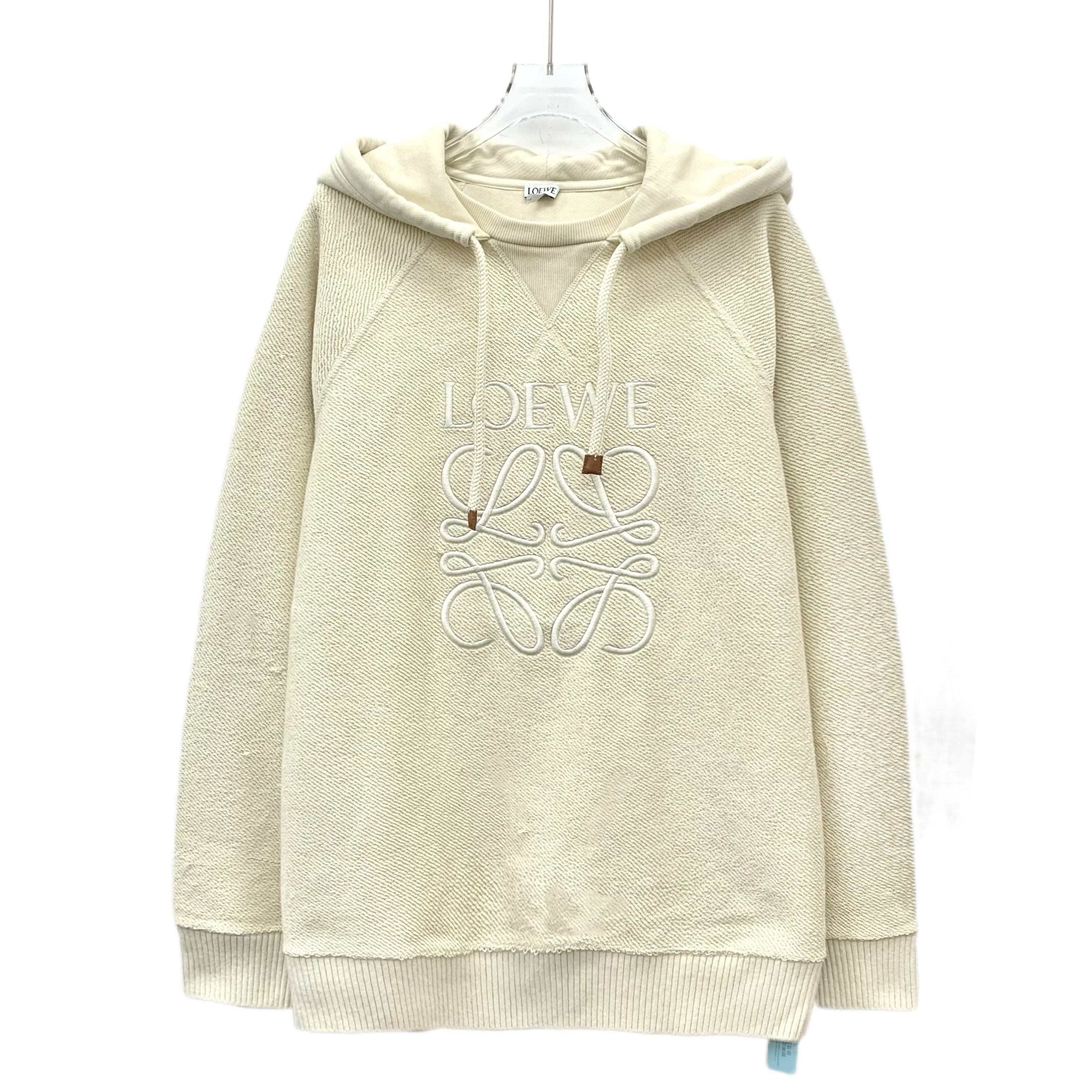 Loewe Loewe Logo Embroidered Hoodie Beige (M) Size US M / EU 48-50 / 2 - 1 Thumbnail