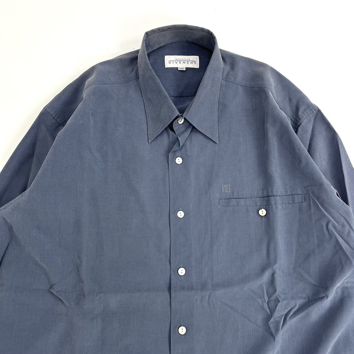 Givenchy × Vintage Vintage Monsieur Givenchy Long Sleeve Classic Shirt Logo Size US XXL / EU 58 / 5 - 2 Thumbnail