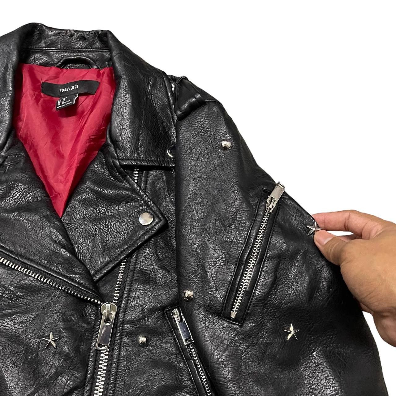 Forever 21 Forever 21 Double Collar Motorcycle Jacket Size M / US 6-8 / IT 42-44 - 5 Thumbnail