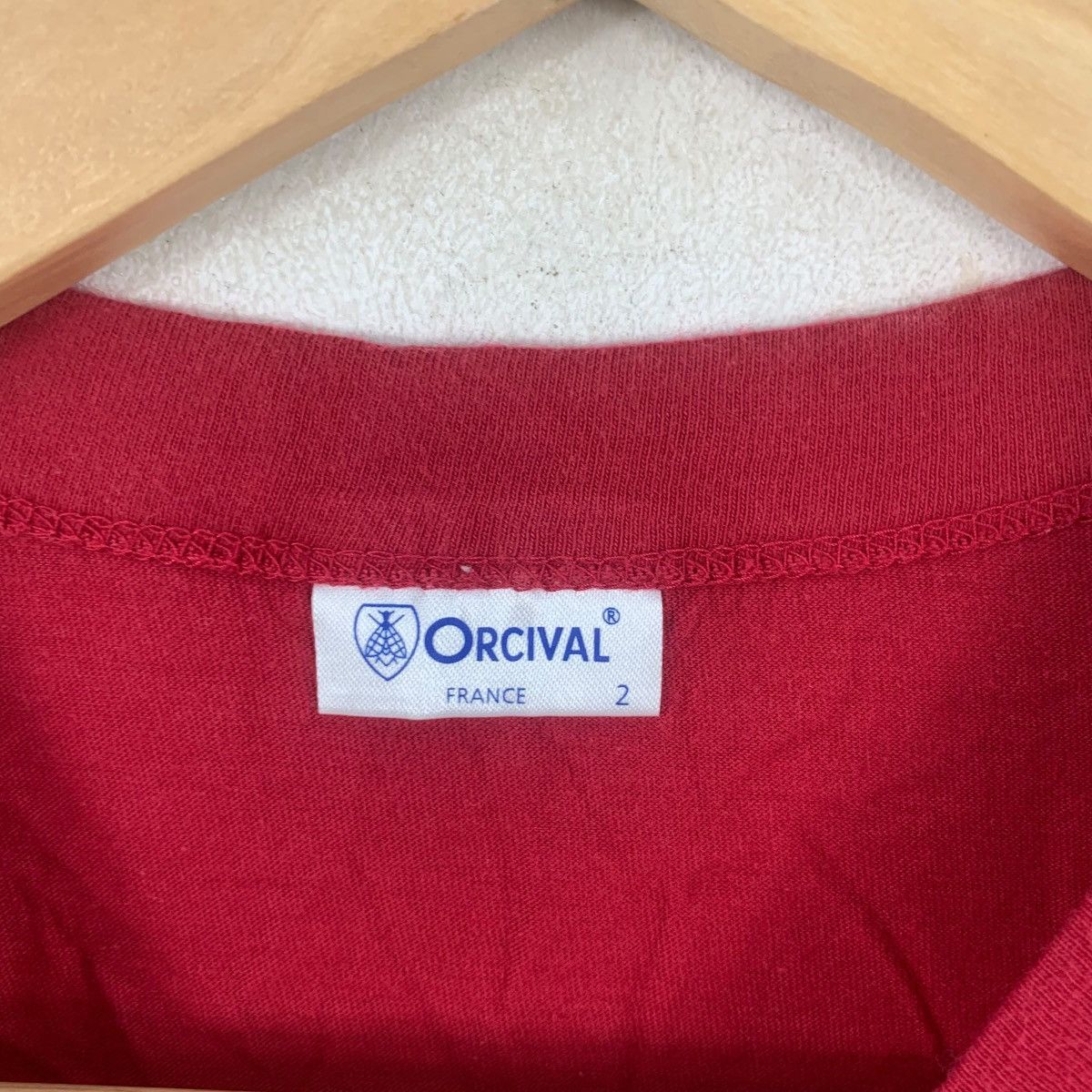 Orcival Vintage ORCIVAL PARIS FRANCE Minimalist Design Red Tee Shirt Size L / US 10 / IT 46 - 7 Thumbnail