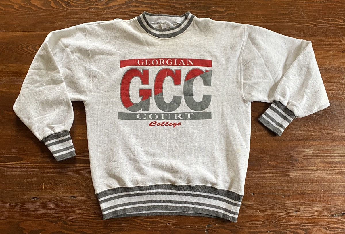 Vintage Vintage 80’s Georgian Court College Crewneck Sweatshirt Size US L / EU 52-54 / 3 - 2 Thumbnail