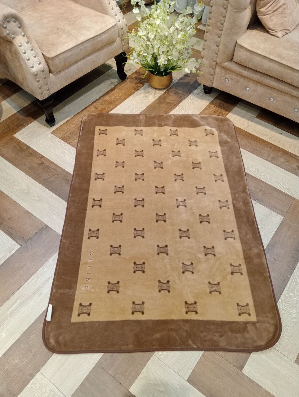 Celine LUXURY CELINE MONOGRAM VELVET BLANKET - SIZE 140cm X 100cm Size ONE SIZE - 9 Thumbnail