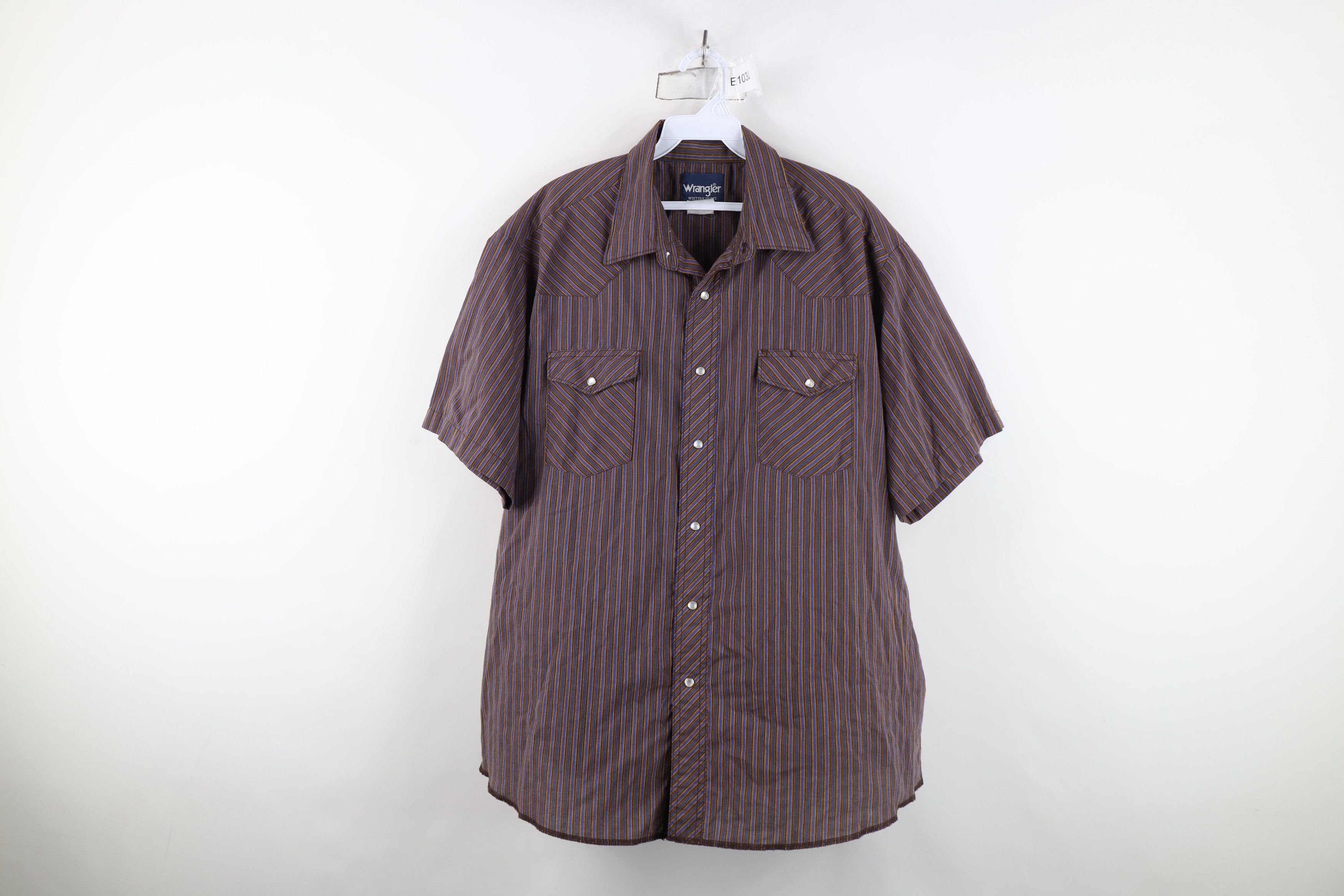 Wrangler Vintage 90s Wrangler Western Striped Cowboy Button Shirt Size US XXL / EU 58 / 5 - 1 Thumbnail