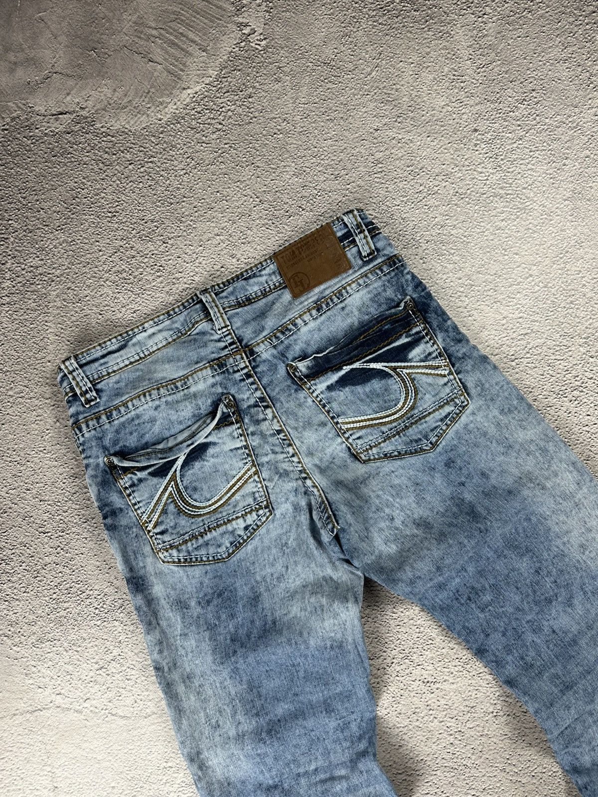 Japanese Brand Crazy Y2K Faded Diesel Style Jeans Gothic Opium Japan SK8 Size US 32 / EU 48 - 3 Thumbnail