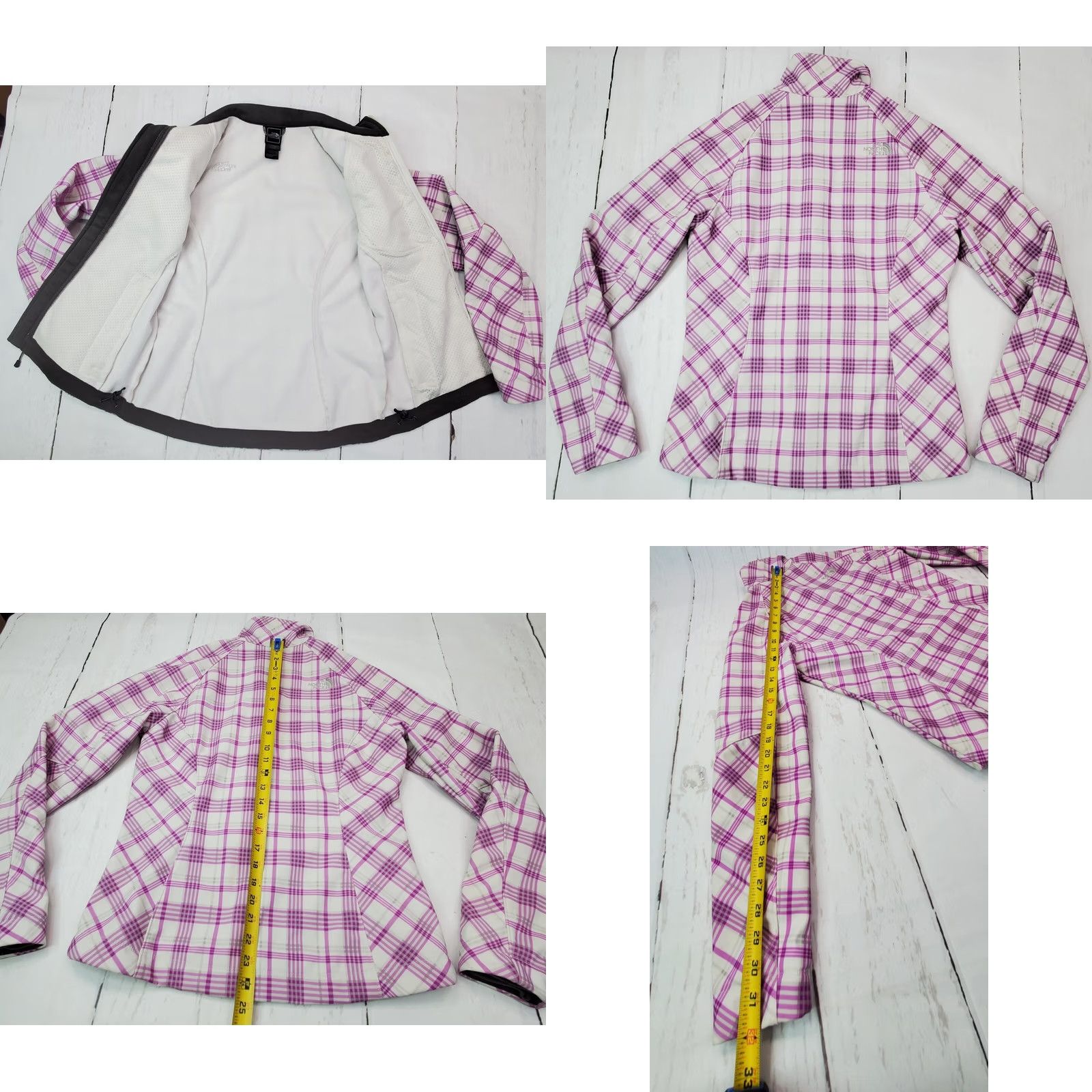 The North Face The North Face Apex Bionic Jacket Women PS Petite Small Purple Plaid Fleece Size S / US 4 / IT 40 - 8 Thumbnail