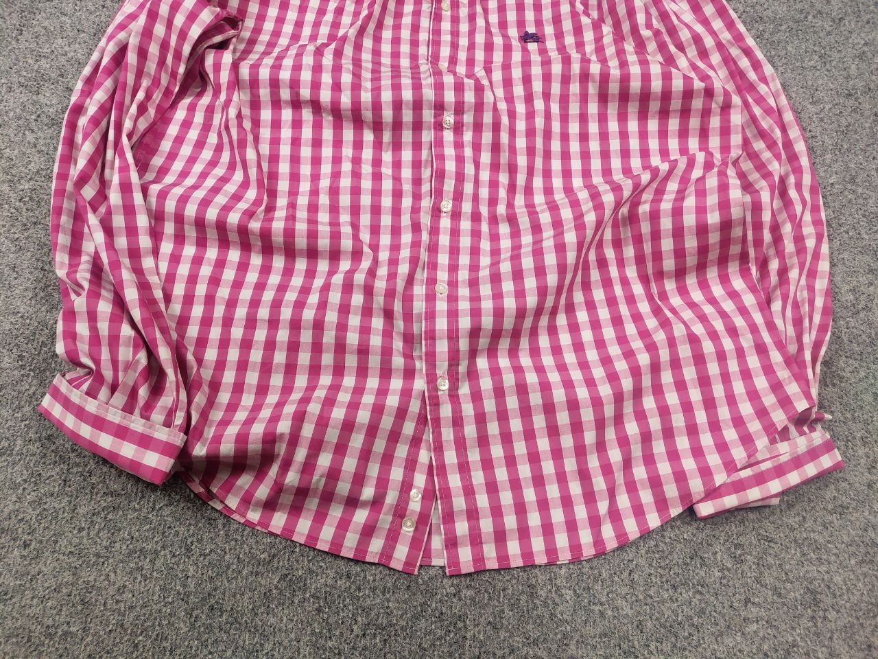 Etro Etro Italy Design Regular Fit pink checked Long sleeve Shirt Size US XL / EU 56 / 4 - 9 Thumbnail