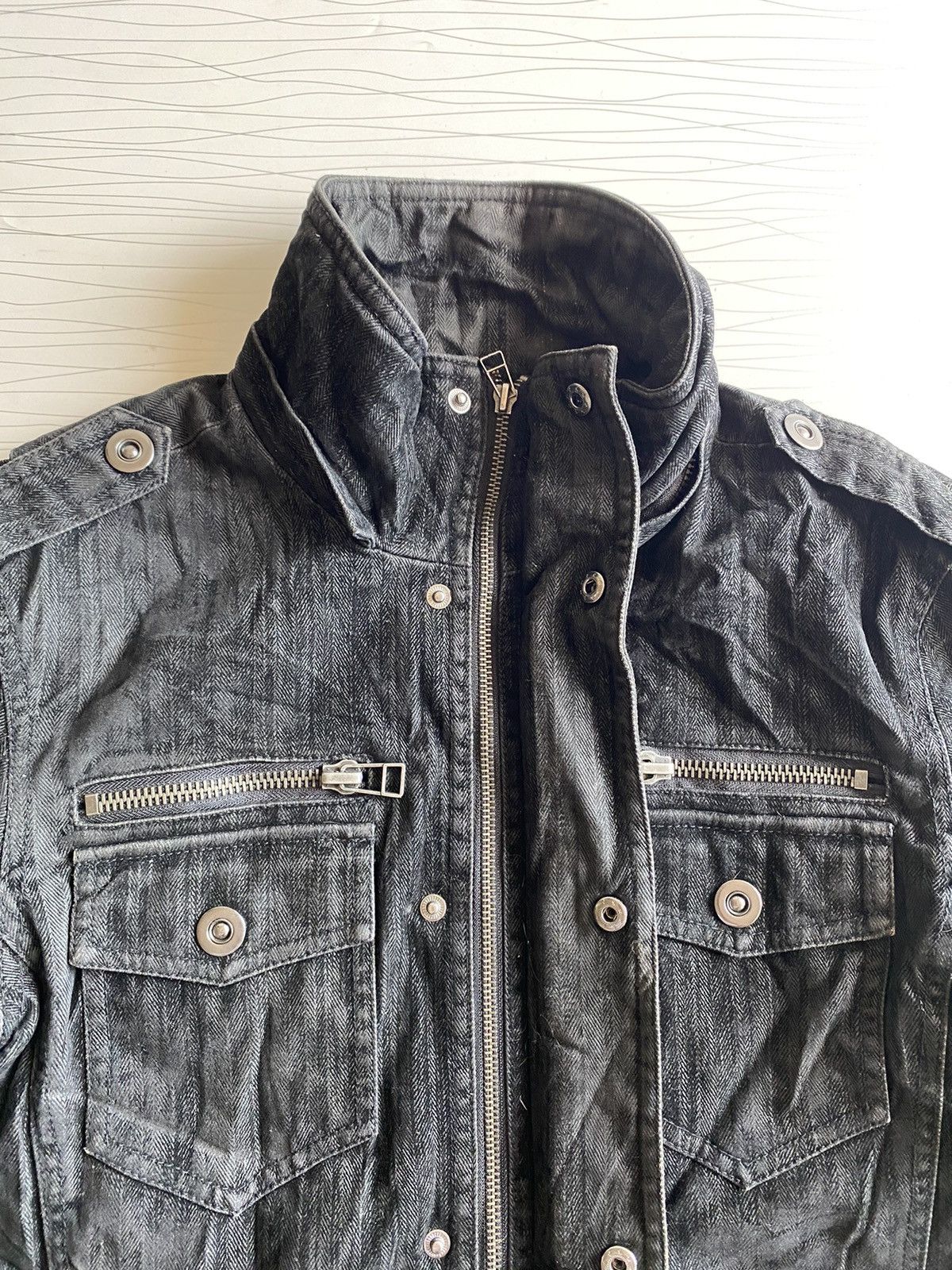 If Six Was Nine × Japanese Brand × Le Grande Bleu (L.G.B.) ⚡️SEND OFFERS⚡️ Roushatte Tectical Biker Denim Jacket Size US M / EU 48-50 / 2 - 6 Thumbnail