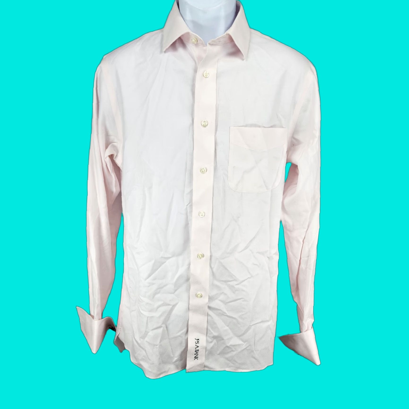 Jos. A. Bank Jos A Bank Pink Egyptian Cotton Slim Signature Dress Shirt 15-34 Long Sleeve Size 40R - 1 Thumbnail