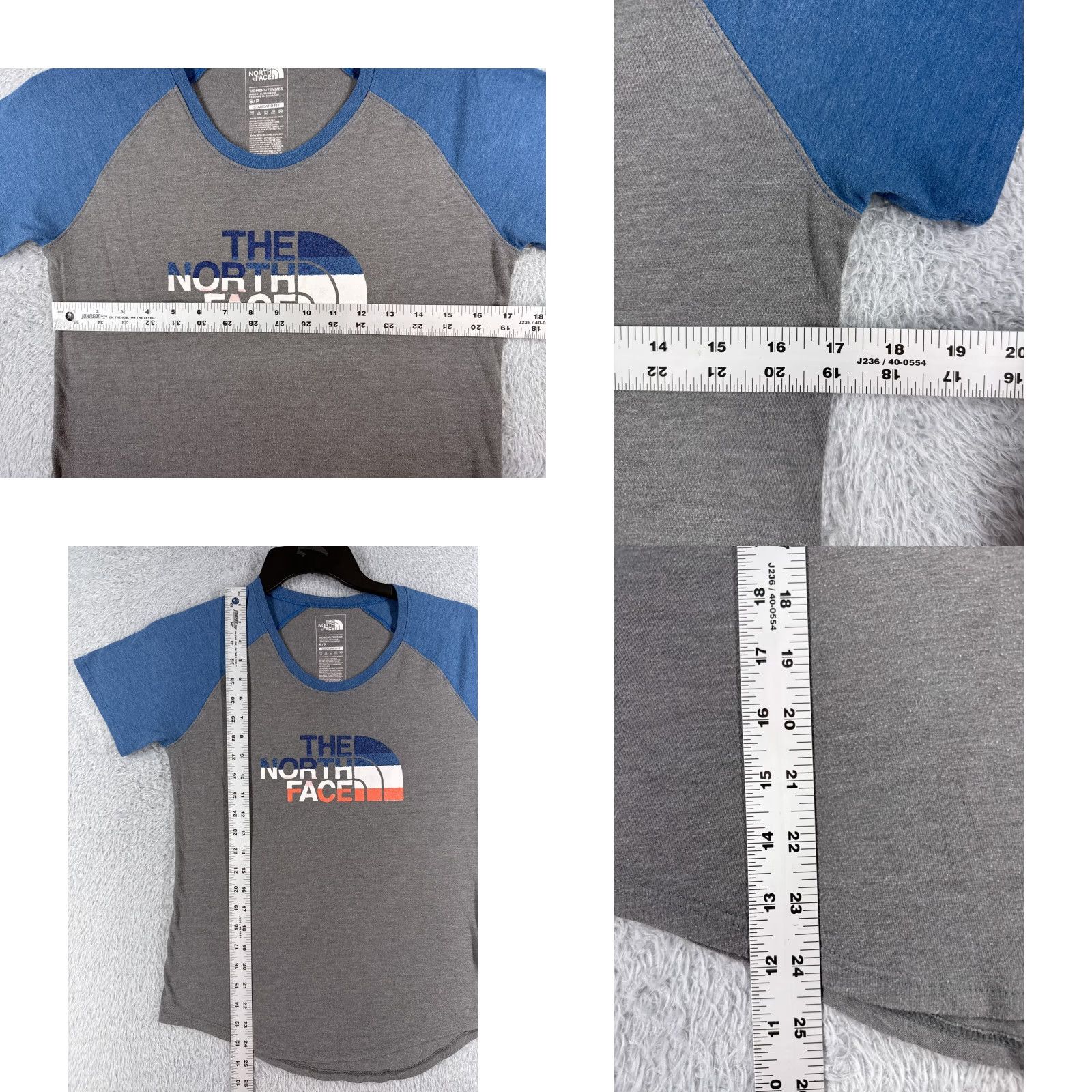 The North Face The North Face Shirt Women Small Gray Blue Short Sleeve Raglan Baseball Style Size S / US 4 / IT 40 - 8 Thumbnail
