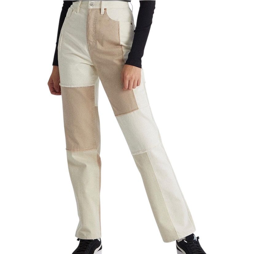 Pacsun PacSun Eco off white patchwork Dad jeans Size 24" / US 00 / IT 34 - 2 Thumbnail