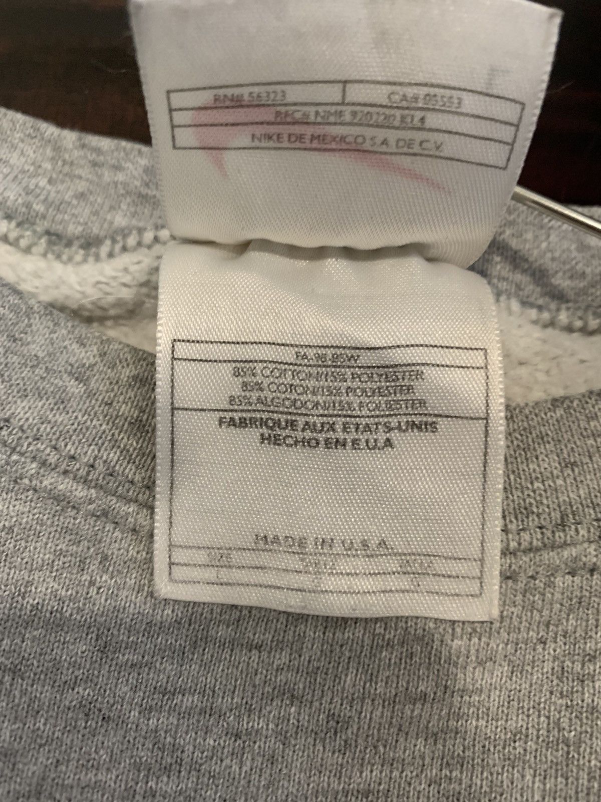 Nike 90s nike made in USA grey crewneck Size US L / EU 52-54 / 3 - 4 Thumbnail