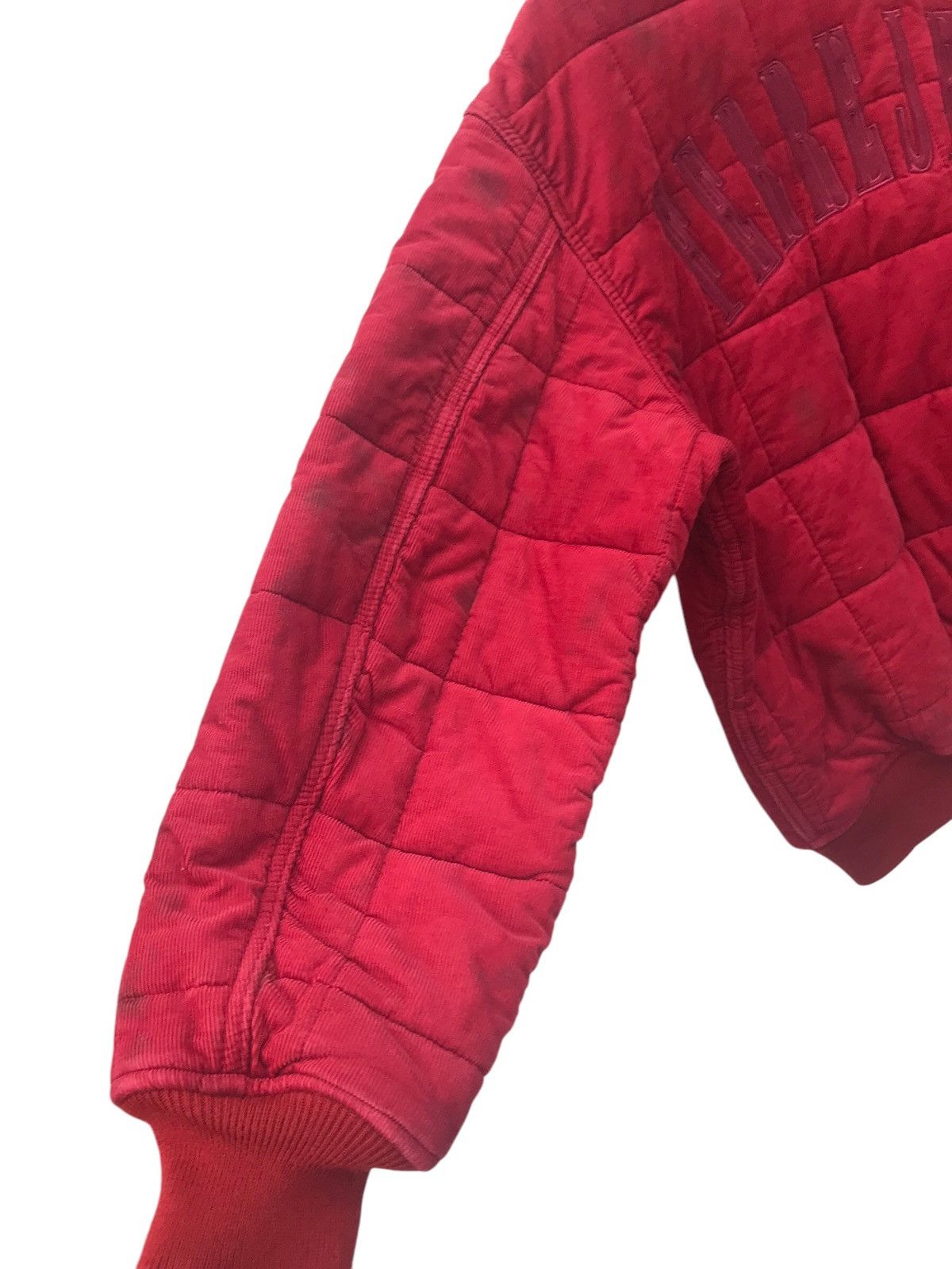 Ferre Ferre Jeans Italy Bombers Corduroy Spellout Jacket (STAINS) Size US M / EU 48-50 / 2 - 14 Thumbnail