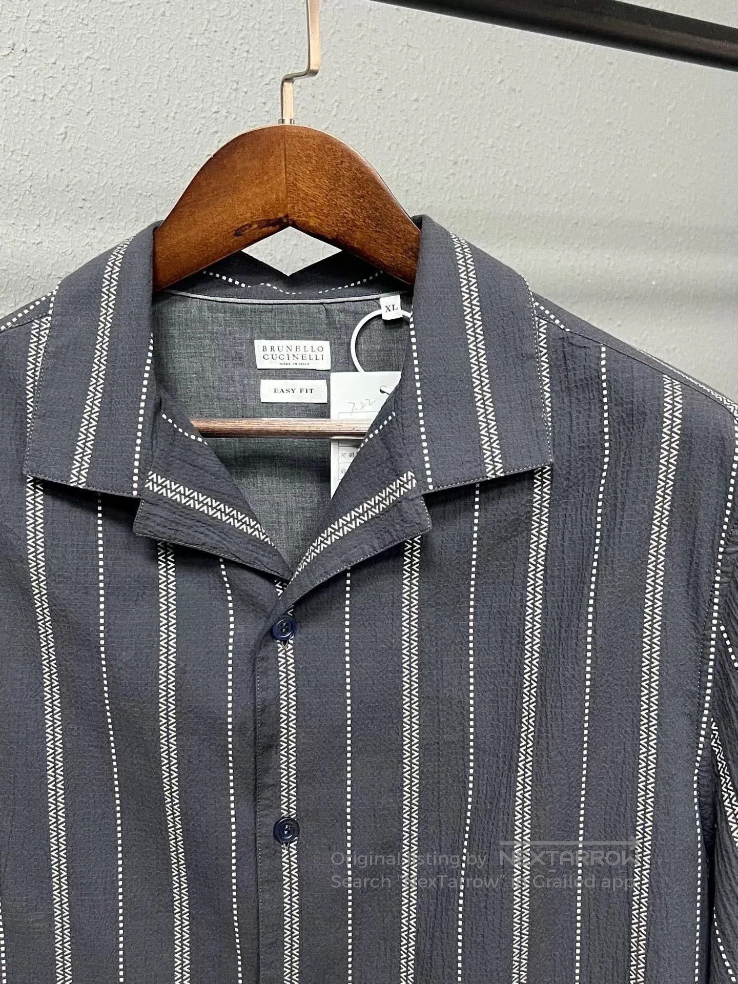 Brunello Cucinelli Brunello Cucinelli Seersucker Shirt. Size US XL / EU 56 / 4 - 3 Thumbnail