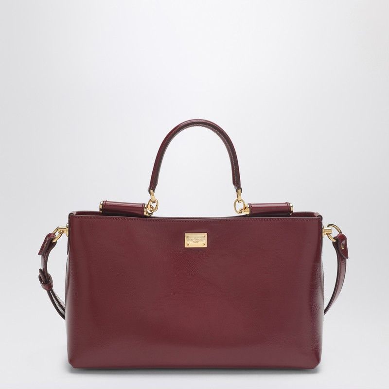 Dolce & Gabbana Dolce&Gabbana Vittoria Handbag In Dark Red Leather Size ONE SIZE - 1 Thumbnail