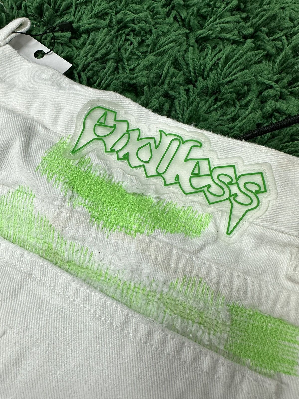 Endless Endless Denim White Green Jeans 38 Size US 38 / EU 54 - 3 Thumbnail