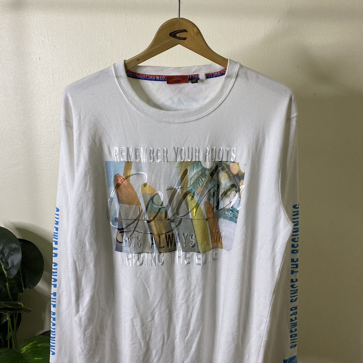 Gotcha Vintage Y2K Gotcha Surf Remember Your Roots LS T Shirt Size US L / EU 52-54 / 3 - 2 Thumbnail