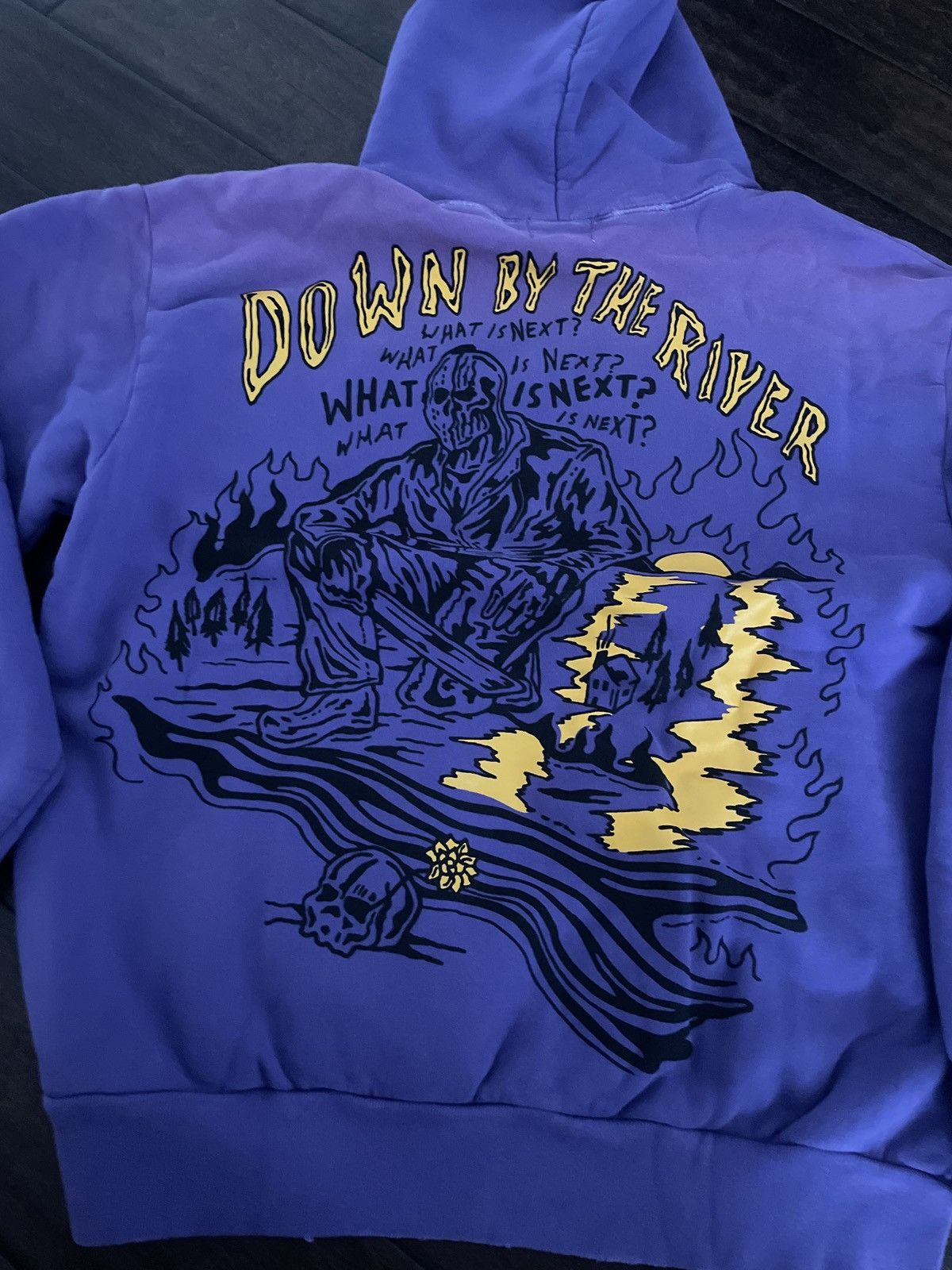 image of Warren Lotas Down By The River Hoodie in Purple, Men's (Size Large)