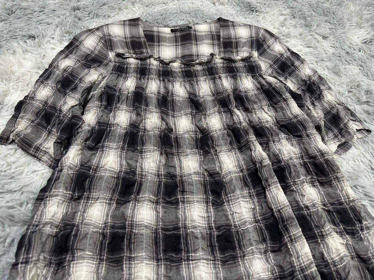 Y's 🔥Vintage Y’s For Living Yohji Yamamoto Plaid Blouse Wrinkled Size M / US 6-8 / IT 42-44 - 2 Thumbnail