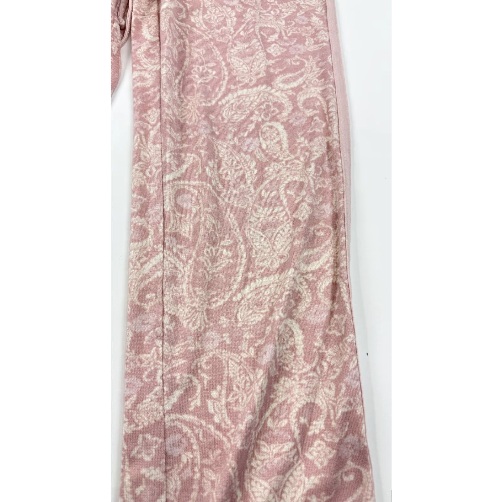 Lucky Brand Lucky Brand Pants Womens Small Pink Paisley Knit Lounge Drawstring Pink Pants Womens Small Lounge Size 28" / US 6 / IT 42 - 3 Thumbnail