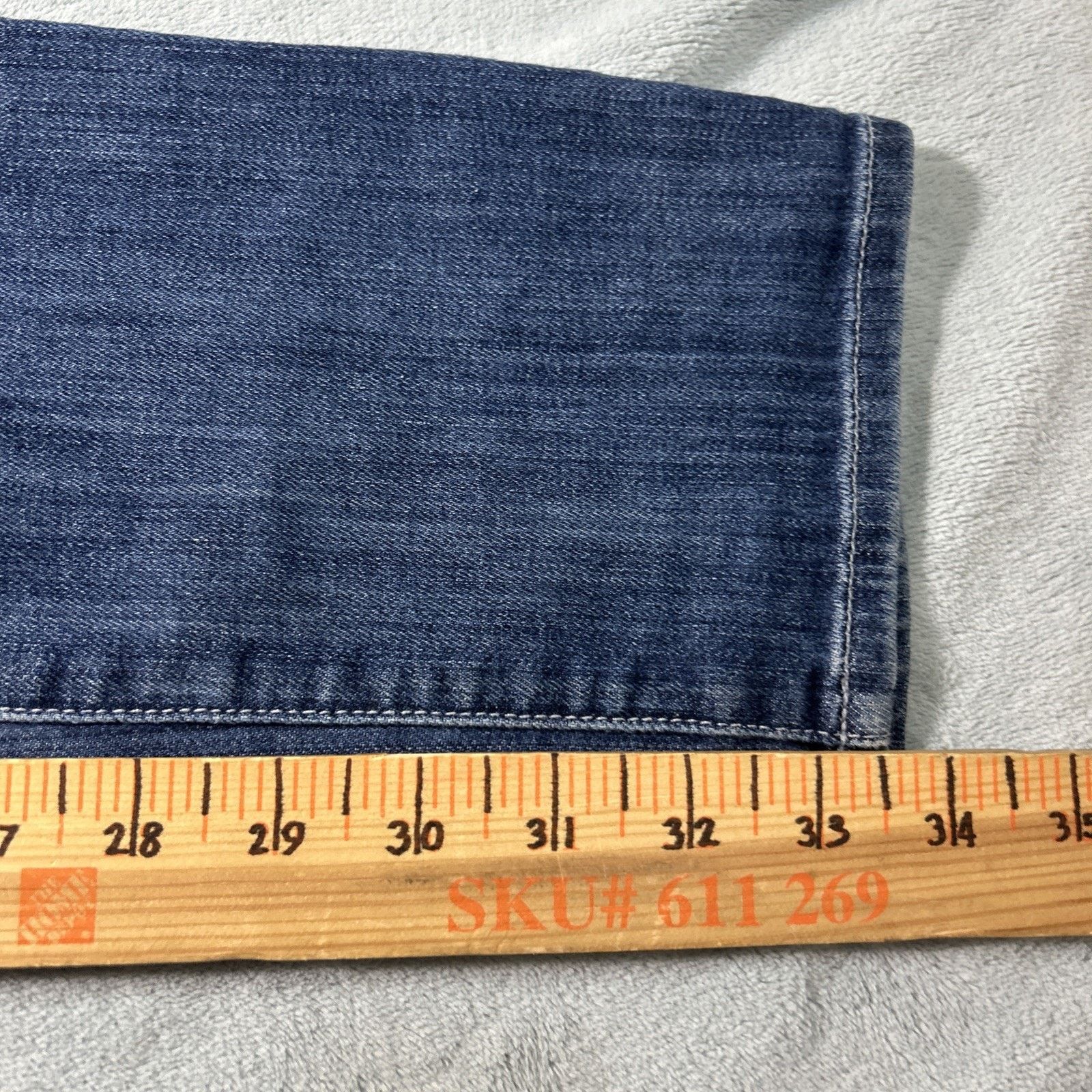 7 For All Mankind 7 For All Mankind Straight Jeans 35x33 Rhinestone Skinny Size 35" - 19 Thumbnail