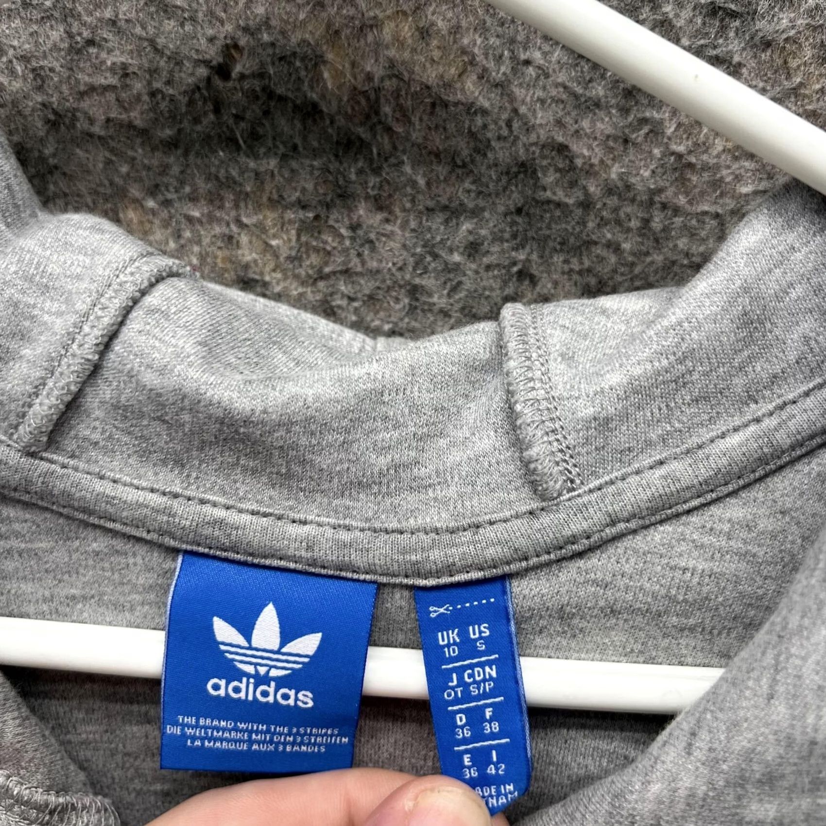 Adidas Adidas Sweater Women Small Gray Hoodie Sweatshirt Pullover Trefoil Original Size S / US 4 / IT 40 - 5 Thumbnail