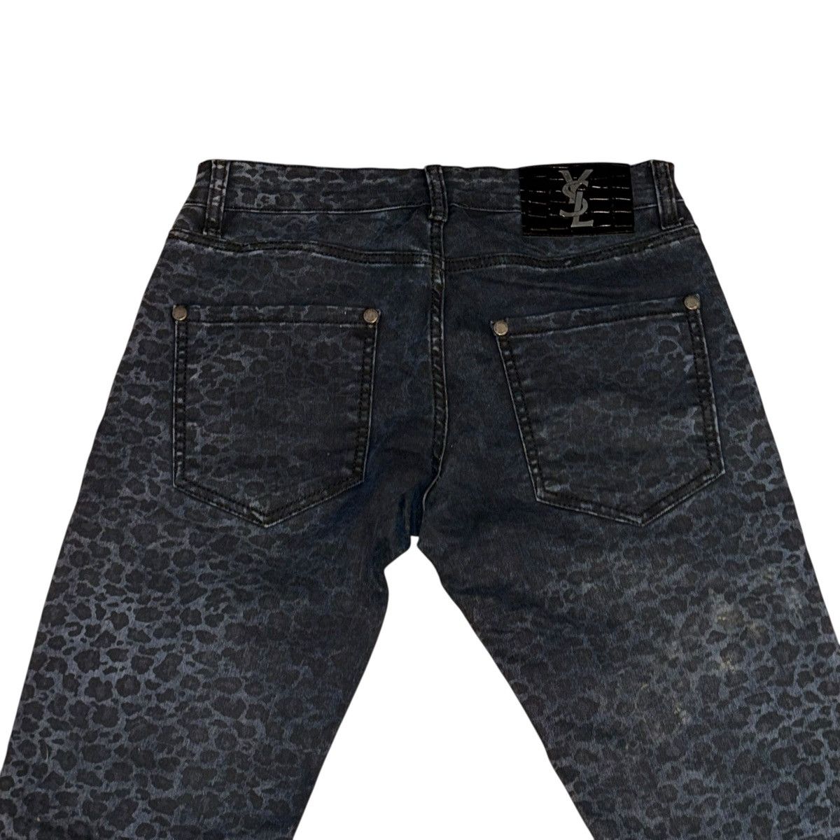 Saint Laurent Paris Saint Laurent Paris black leopard print jeans Size 31" - 4 Thumbnail