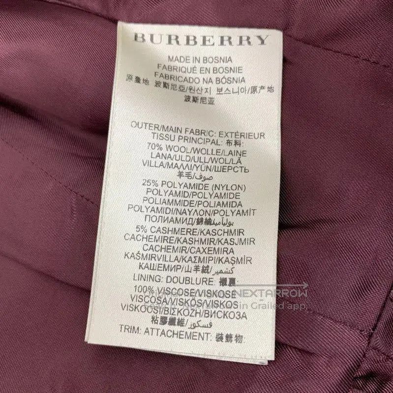 Burberry Burberry Red Wool Women's Coat. Size S / US 4 / IT 40 - 8 Thumbnail