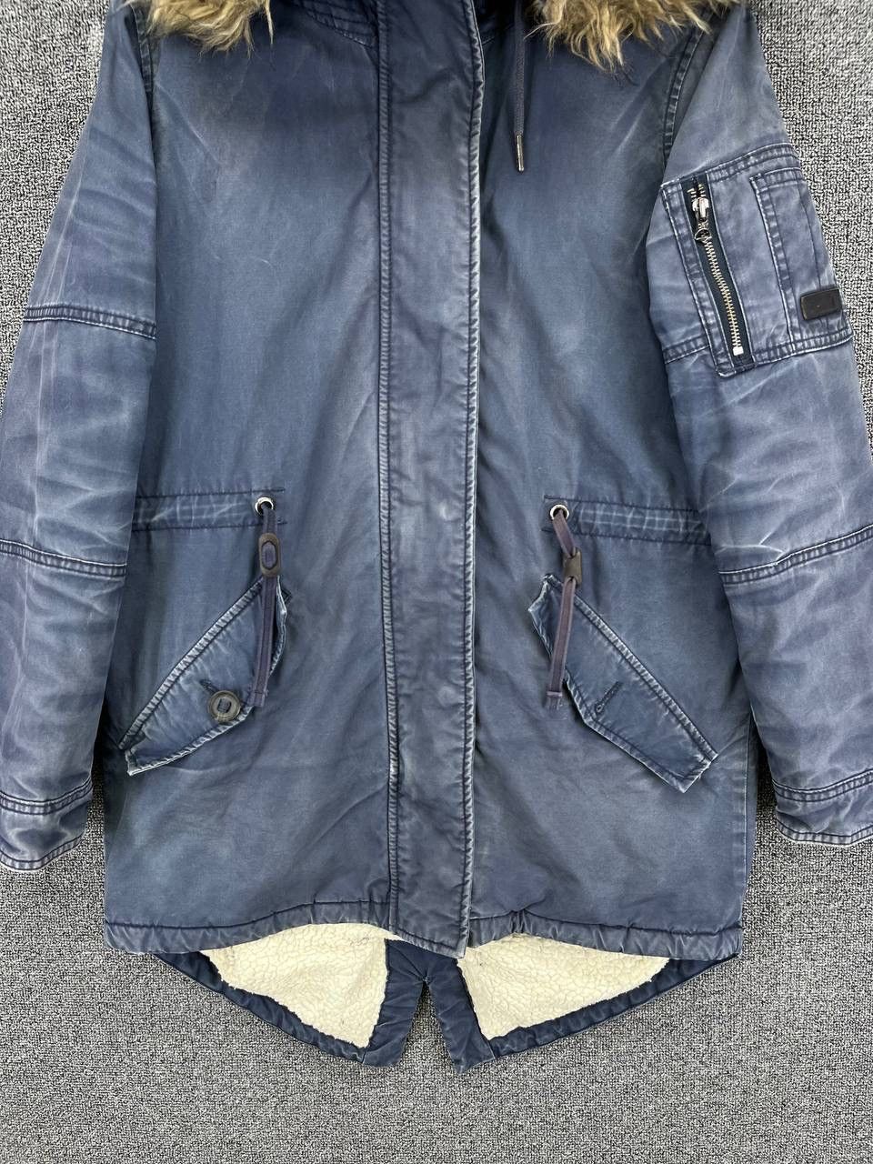 Japanese Brand Vintage Superdry Fur Hoodie Trashed Punk Jacket Size S / US 4 / IT 40 - 4 Thumbnail