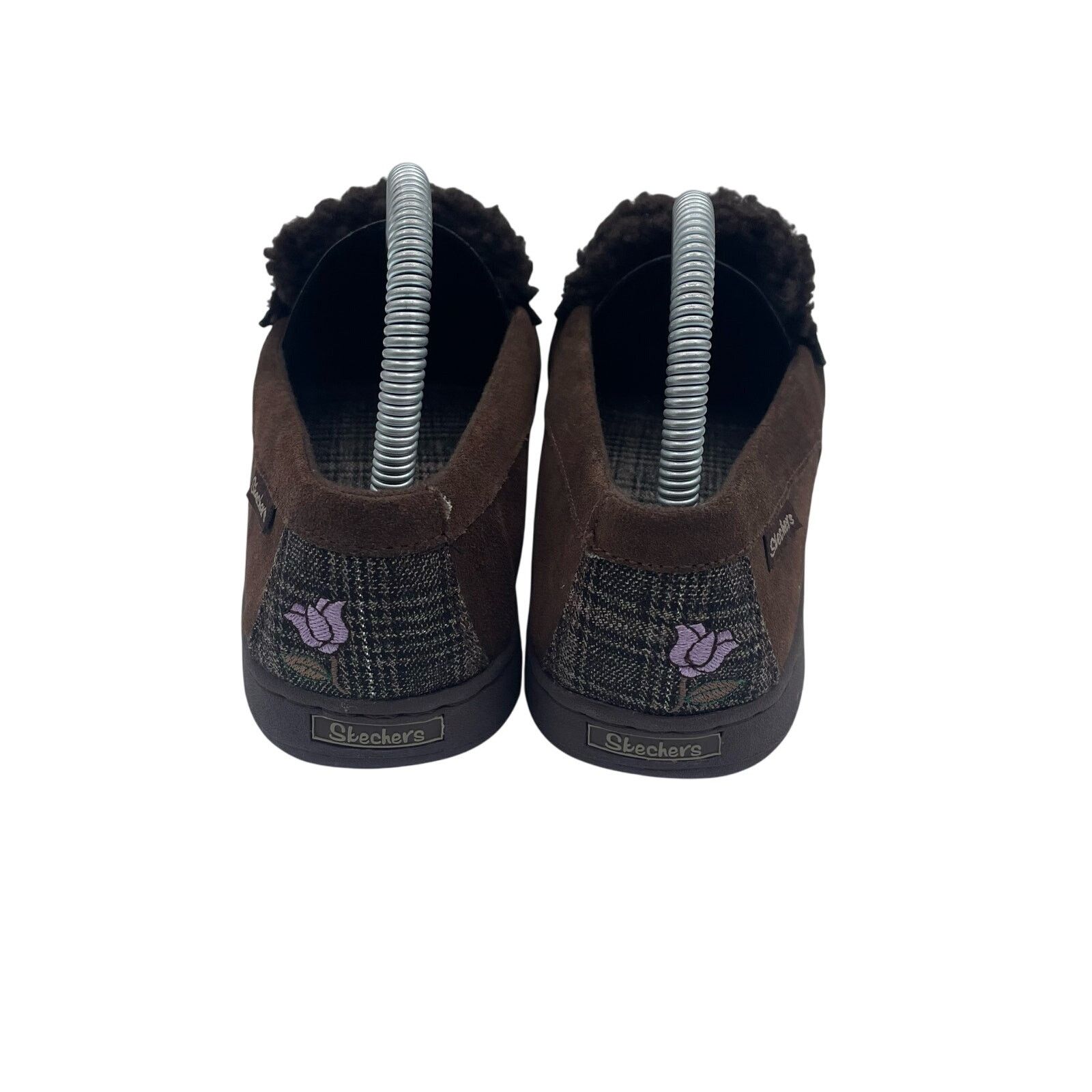 SKECHERS Skechers Leather Faux Fur Lined Chocolate Slippers Women 8.5 Size US 8.5 / IT 38.5 - 4 Thumbnail