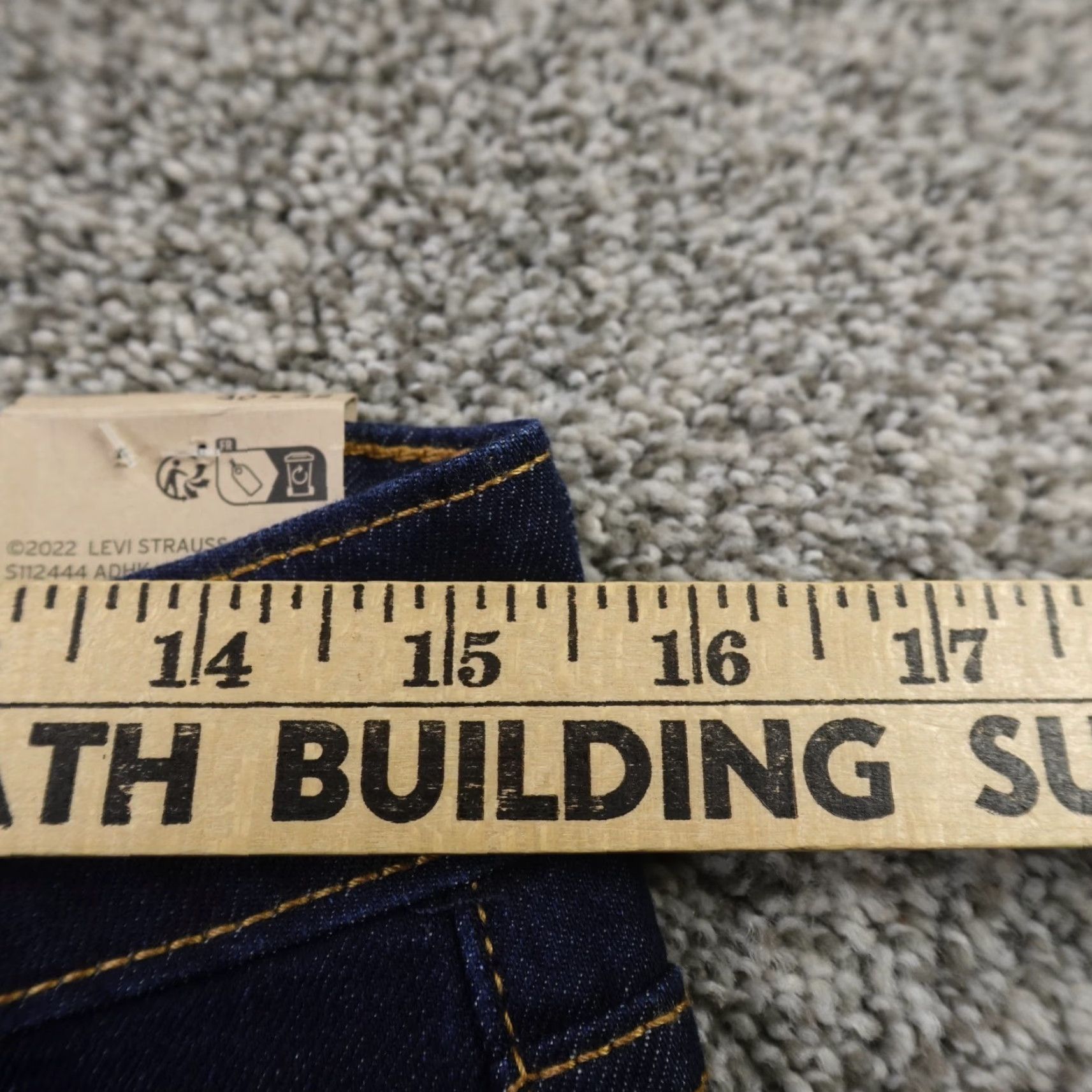 Levi's Levi's Jeans Womens 30 Dark Blue Denim 726 Flare High Rise Stretch Boho Hippie 70s Festival Cowboy Ranch Western Vintage No Size 30" / US 8 / IT 44 - 7 Thumbnail