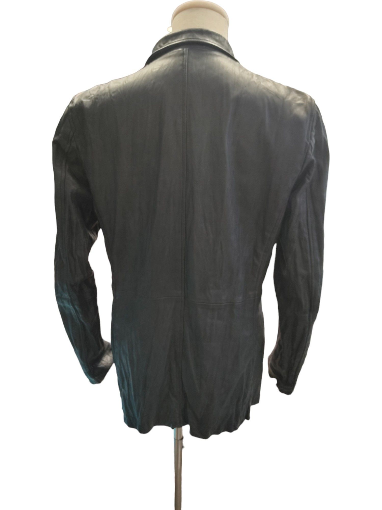 Issey Miyake Issey Miyake Grey Leather Blazer Coat Size US XL / EU 56 / 4 - 6 Thumbnail