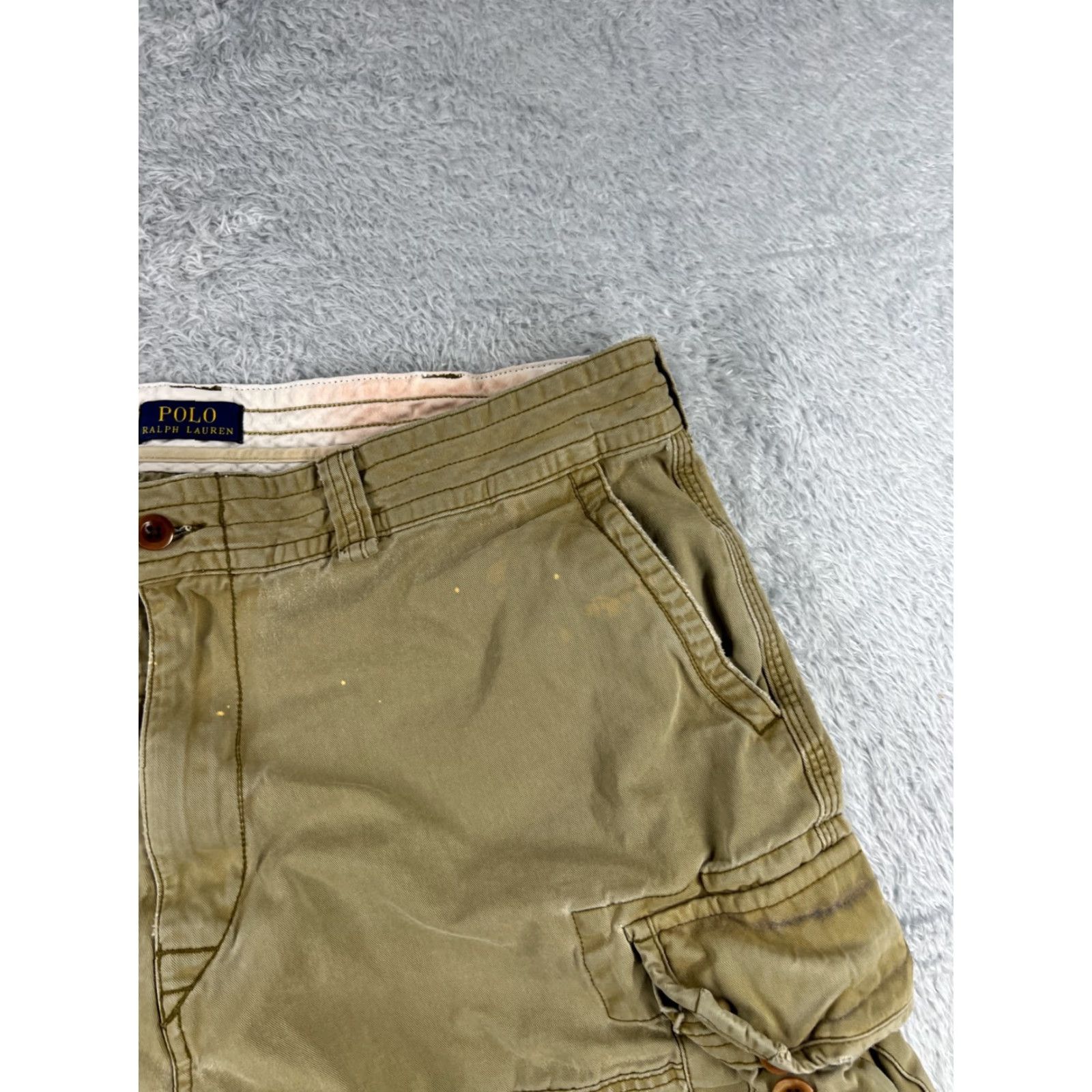 Polo Ralph Lauren Polo Ralph Lauren Shorts Men 40 Green Cargo Twill Cotton Regular Inseam 10in Waist 39in Solid Mens Size US L / EU 52-54 / 3 - 5 Thumbnail