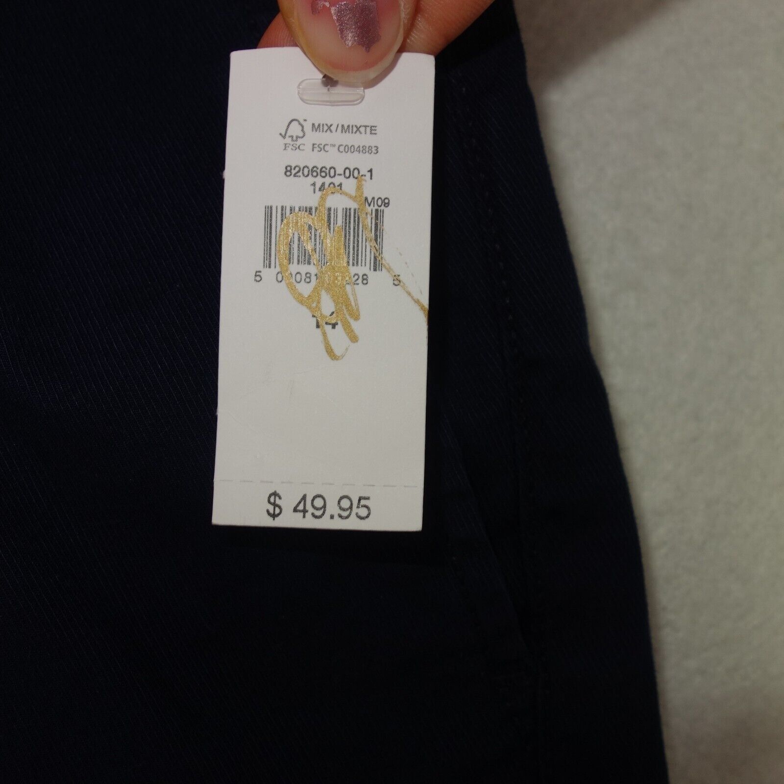 Gap New GAP High Rise Pleated Khaki Shorts Navy Blue Women's 14 Size 36" / US 14 / IT 50 - 3 Thumbnail