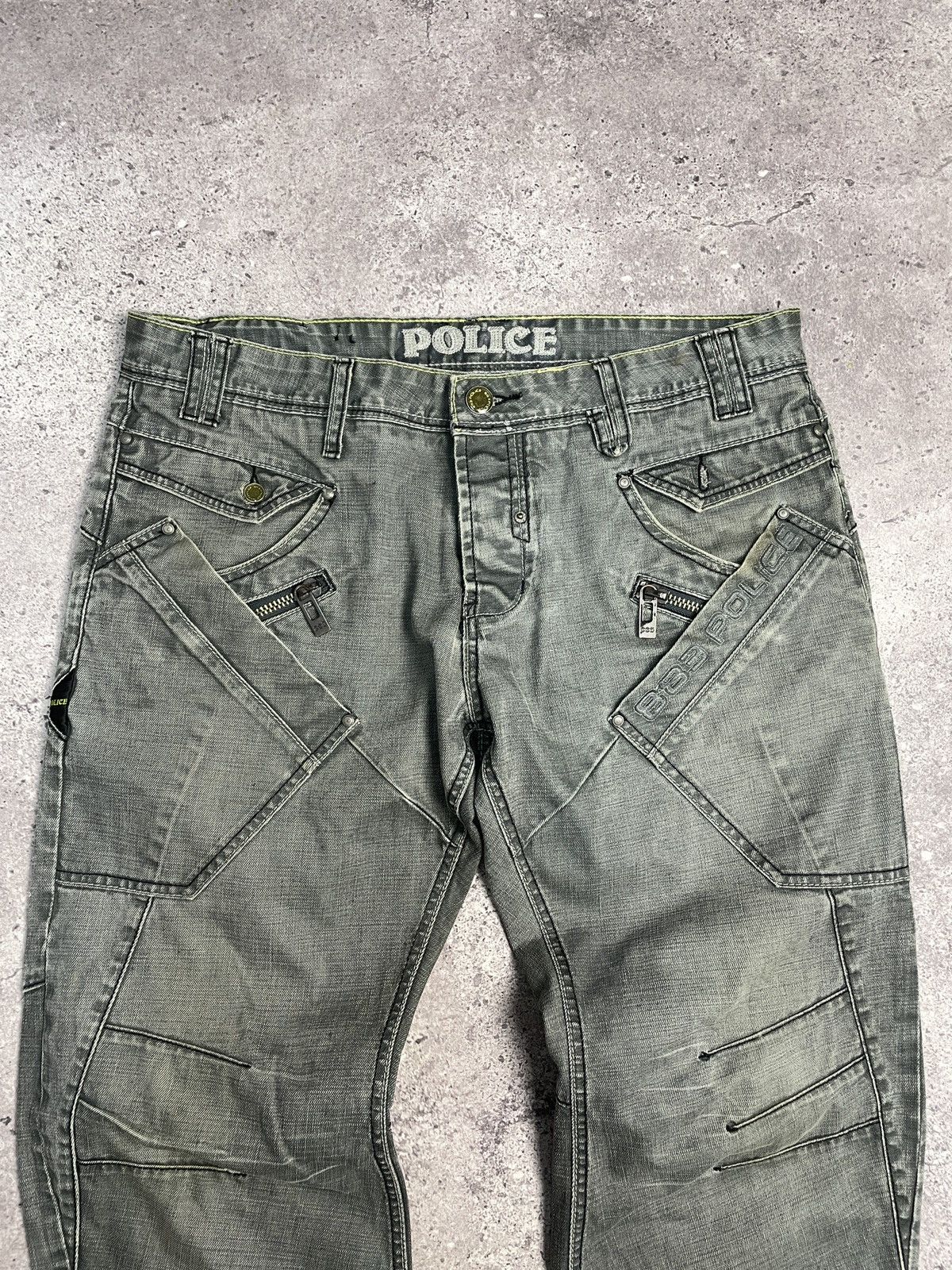 Vintage Vintage Distressed Y2K Police Cargo Jeans Pants Size US 34 / EU 50 - 7 Thumbnail