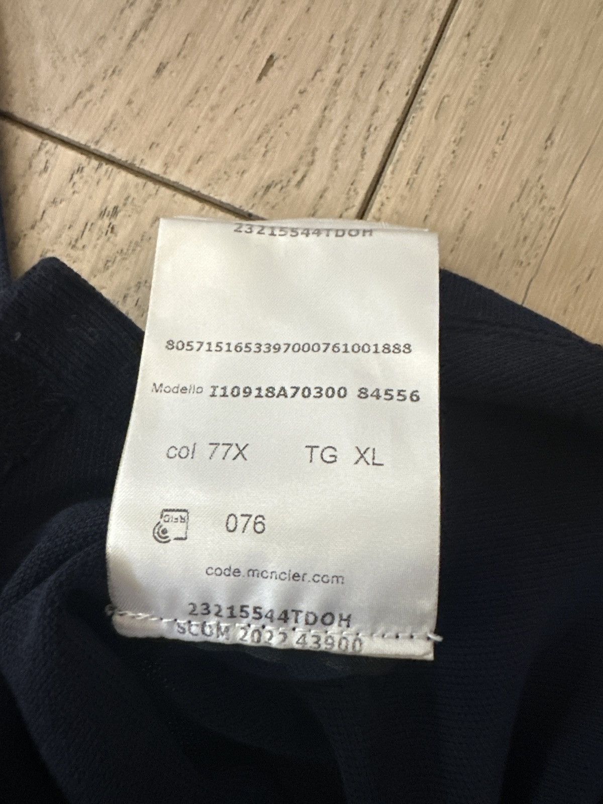 Moncler Navy Blue Moncler Logo Patch Polo Shirt Size US XL / EU 56 / 4 - 4 Thumbnail