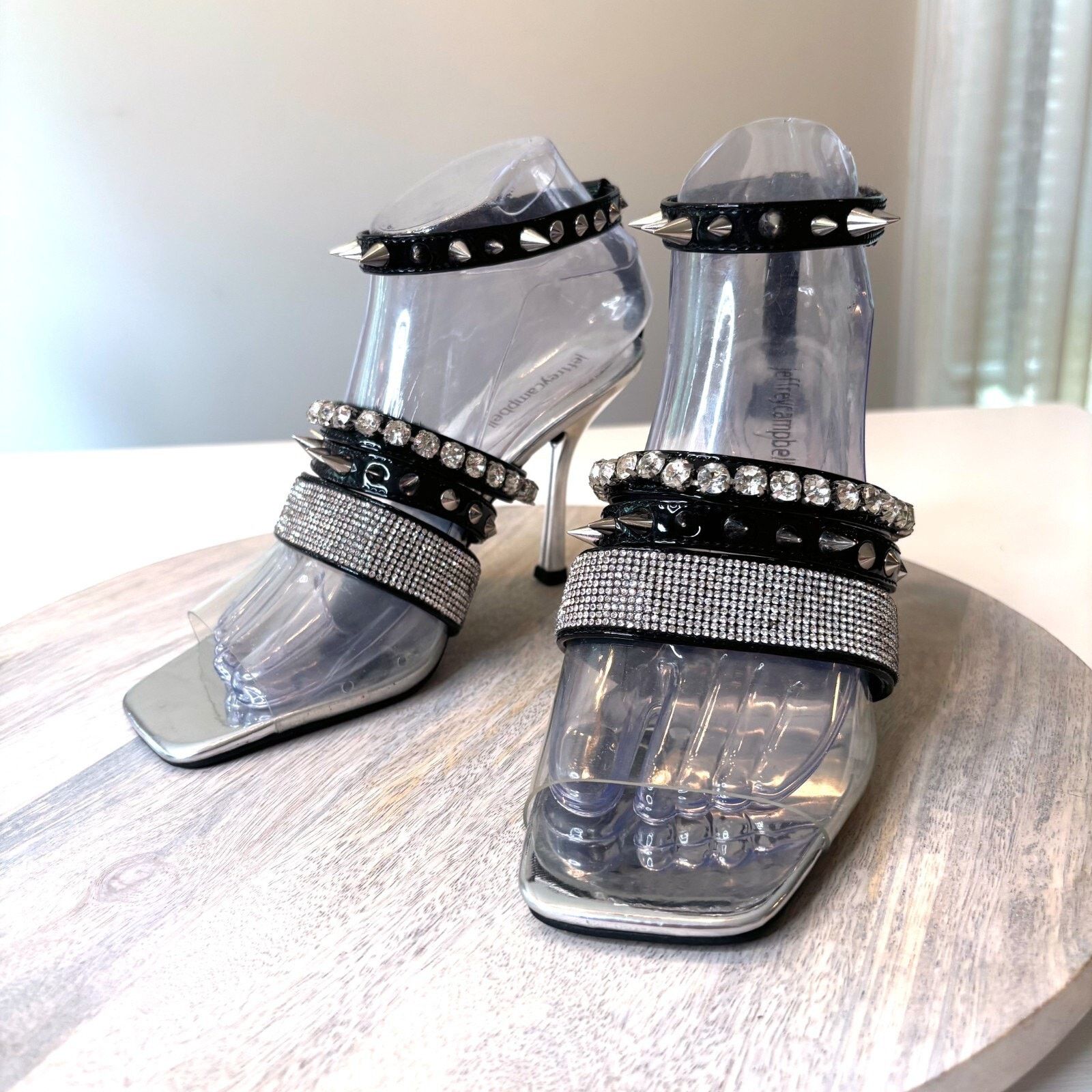 Jeffrey Campbell Jeffrey Campbell Women's Rhinestone Silver Heels US Size 7.5 Size US 7.5 / IT 37.5 - 2 Thumbnail