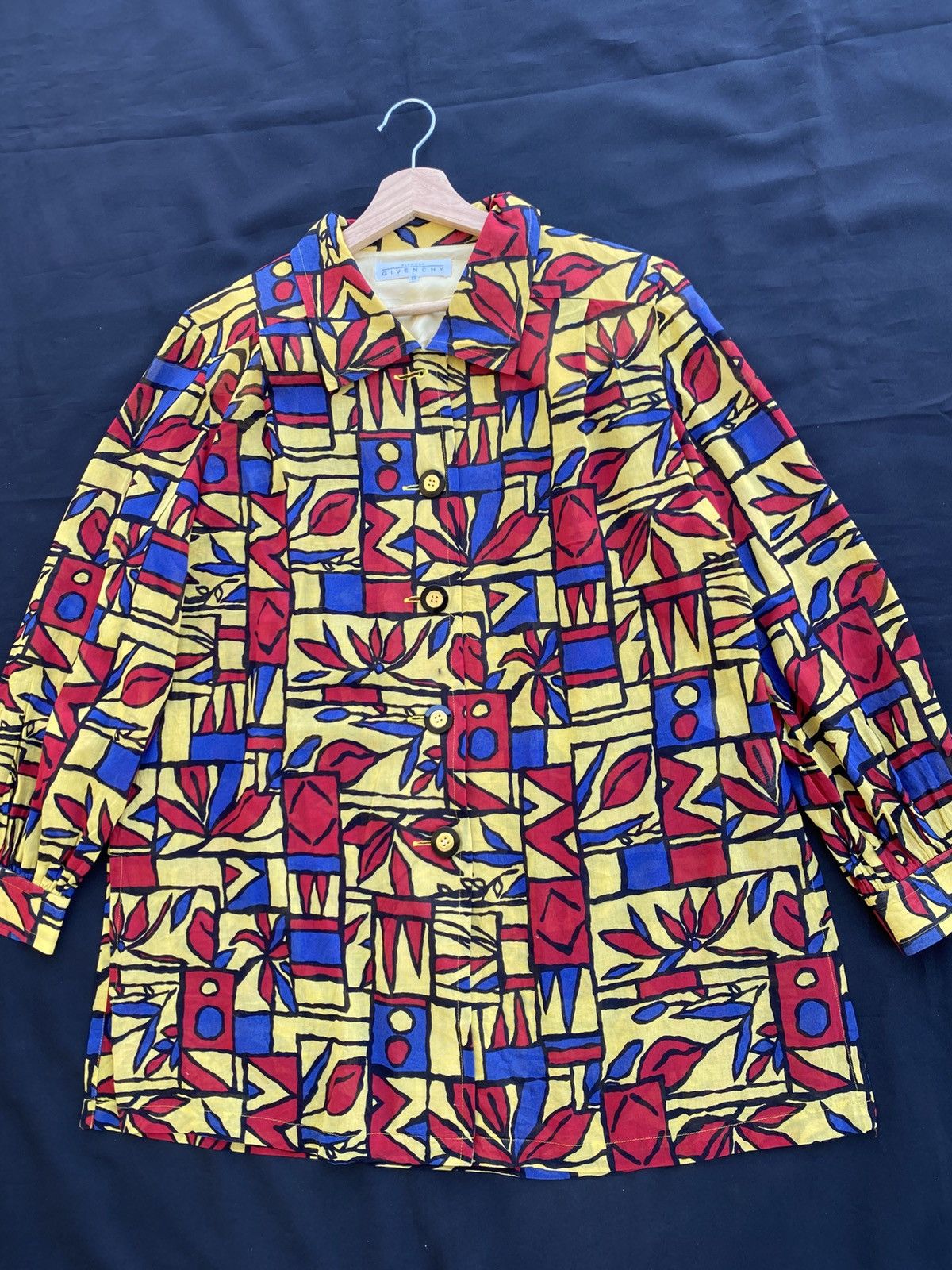 Givenchy Rare Vtg Givenchy Glamour abstract patterned button-up shirt Size XL / US 12-14 / IT 48-50 - 6 Thumbnail