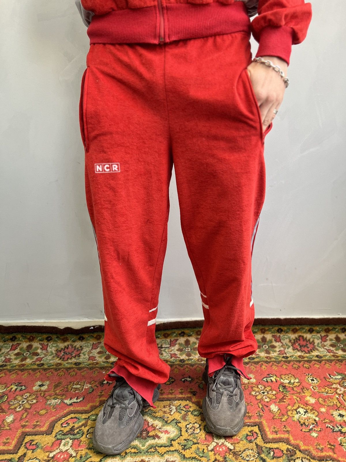 Adidas × Vintage Vintage France Adidas retro trackSUIT velour Jacket+pants Size US M / EU 48-50 / 2 - 3 Thumbnail