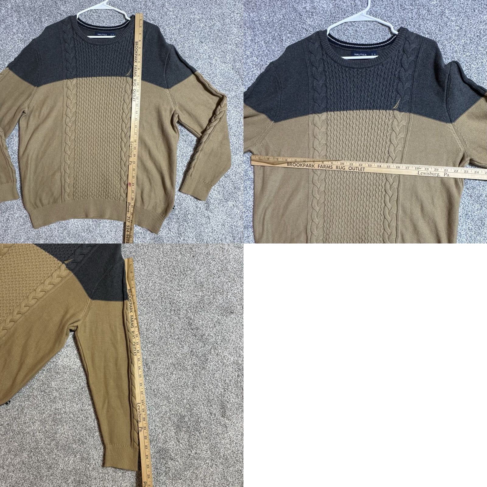 Nautica Nautica Sweater Mens XL Cable-Knit Preppy Nautical Winter Pullover Crew Neck Multicolor All Seasons Breathable Warm Casual Golf Hiking Walking Size US XL / EU 56 / 4 - 8 Thumbnail
