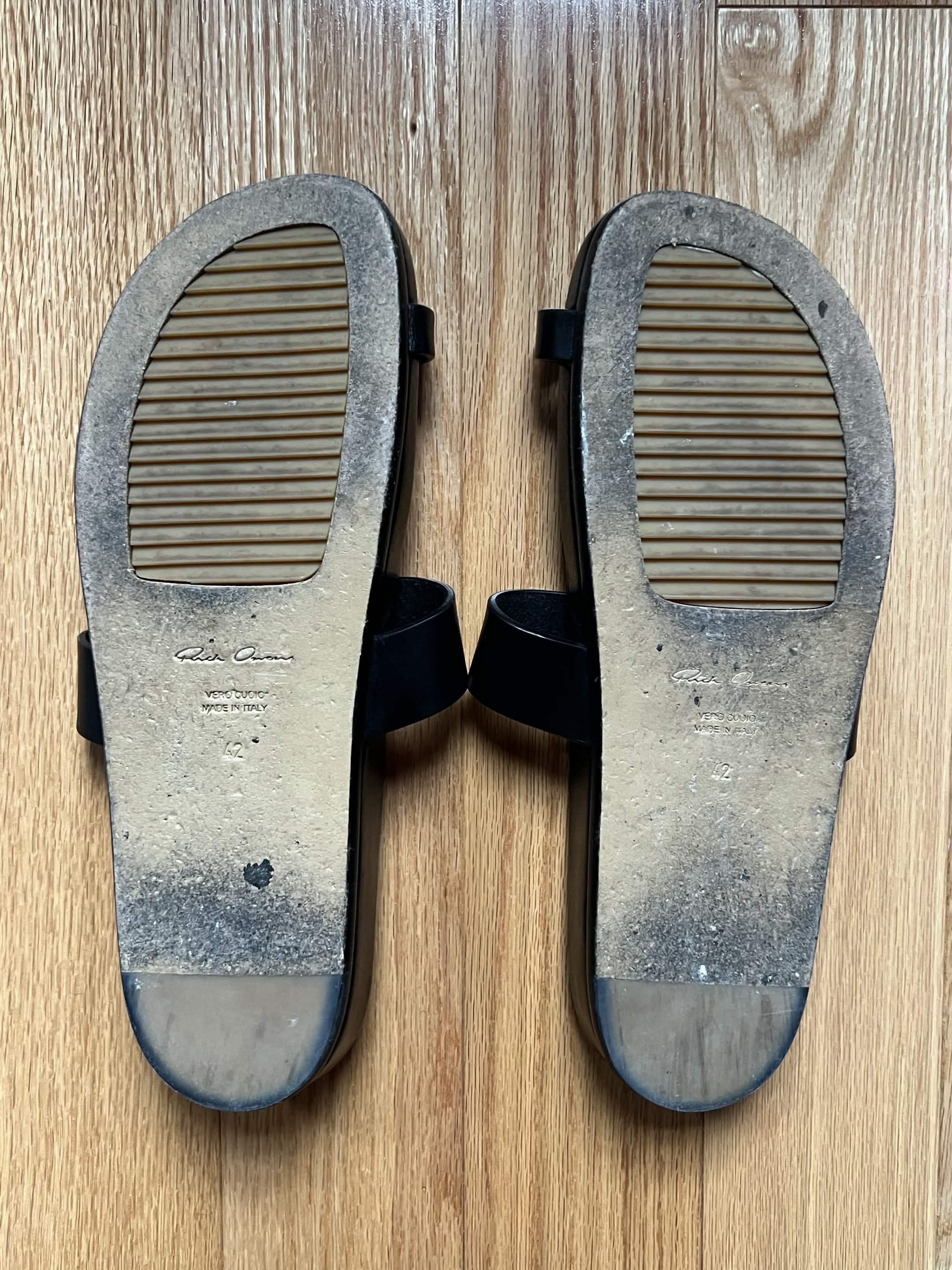 Rick Owens Rick Owens Black Leather Sandals Sz 42 Size US 9 / EU 42 - 2 Thumbnail