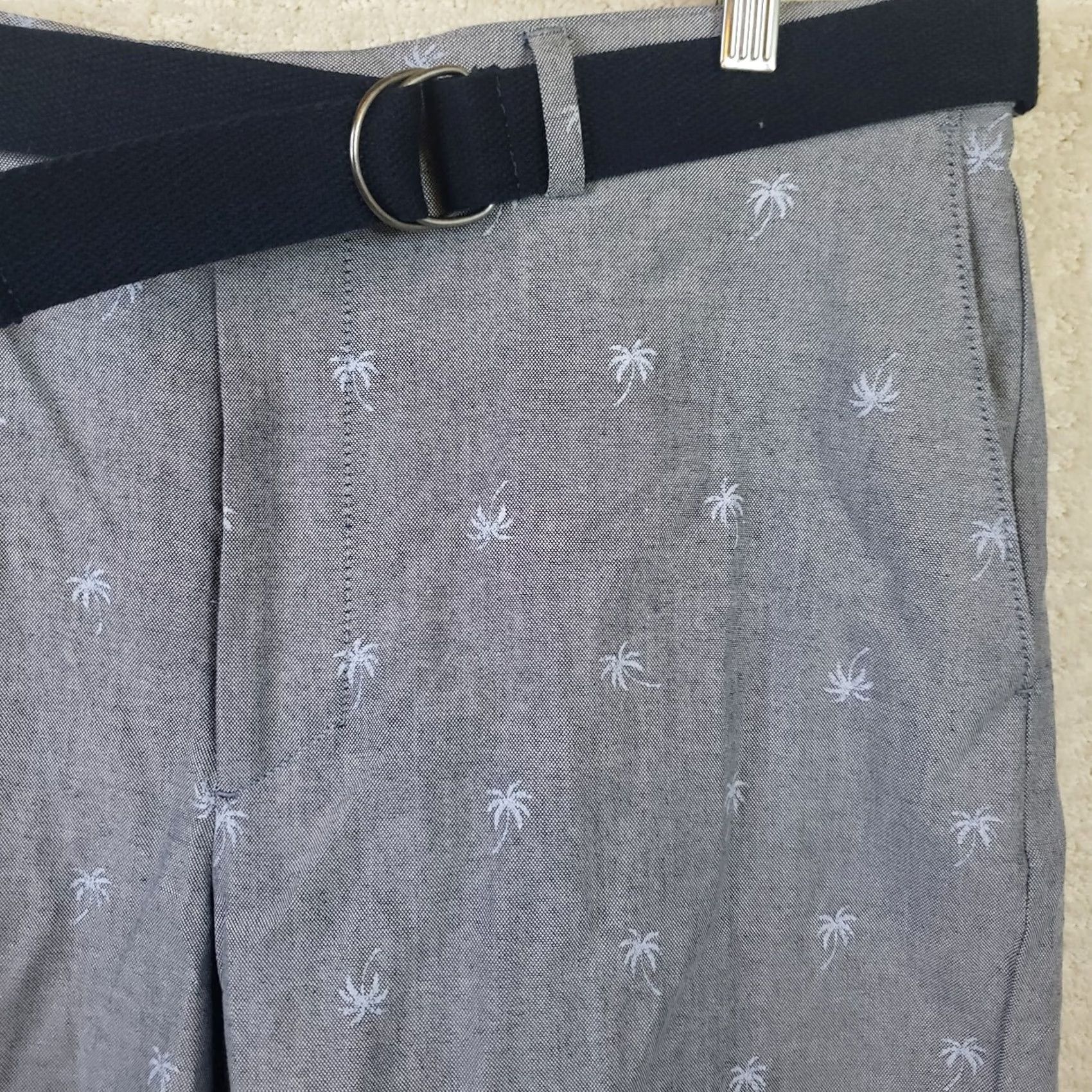 Savane Savane Select Edition Bermuda Shorts Men 34 Blue Belted Palm Trees Flat Front Cotton New Size US 34 / EU 50 - 4 Thumbnail