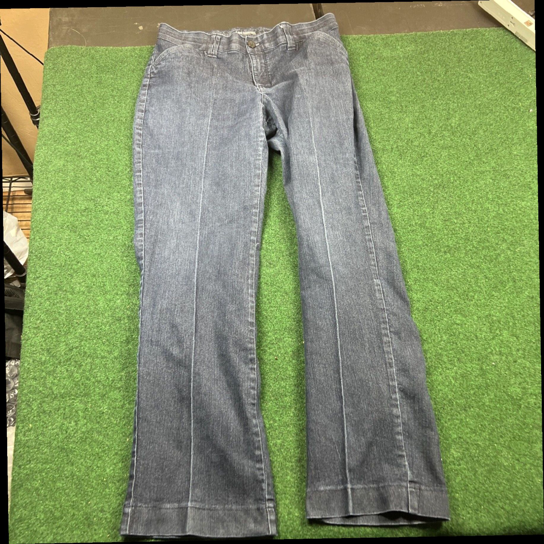 Lee Lee Womens 12s Comfort Fit Waistband Bootcut Jeans Blue Denim Flap Pockets Size 30" / US 8 / IT 44 - 1 Thumbnail