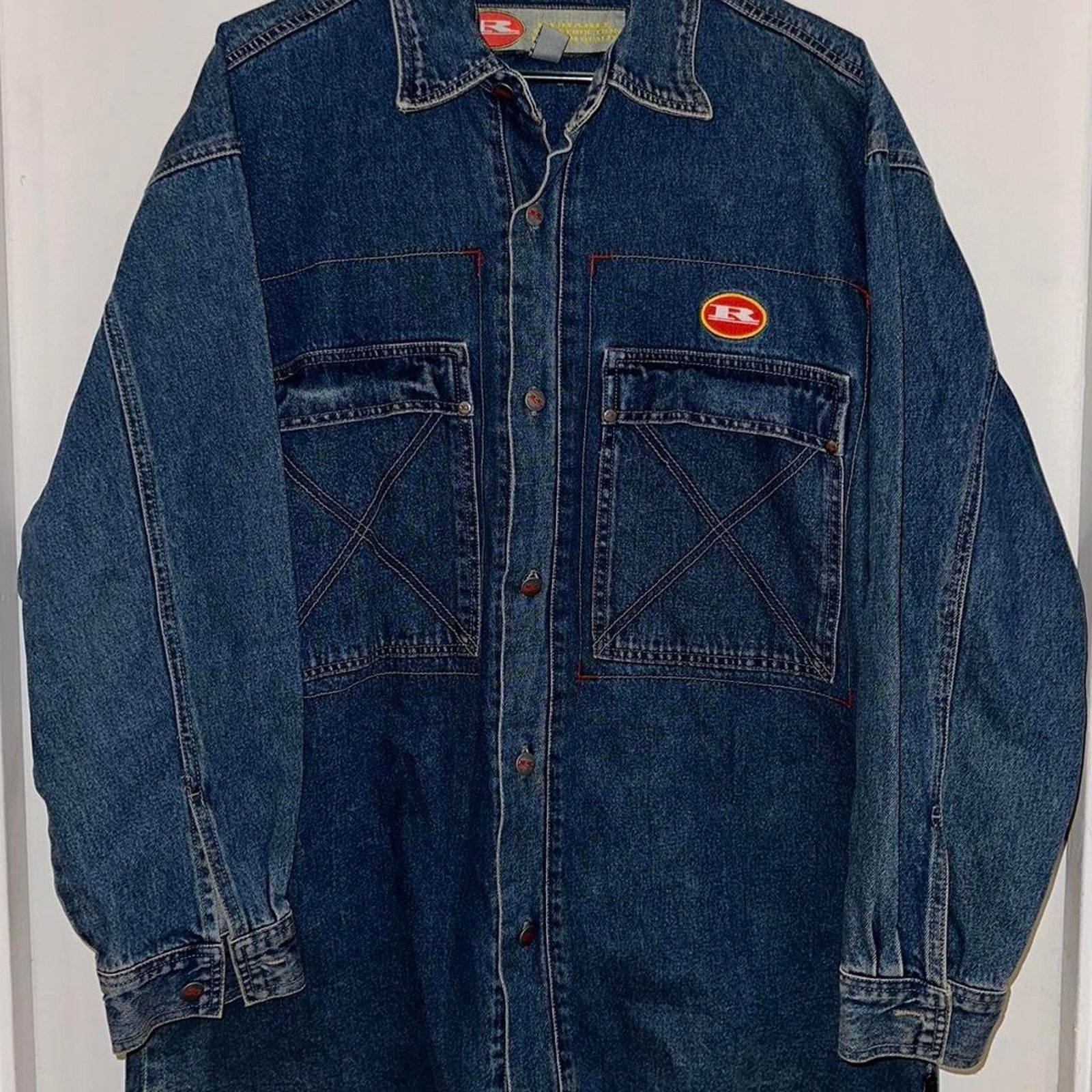 Vintage Vintage 90s Results Denim Shirt Jacket size M Size US M / EU 48-50 / 2 - 1 Thumbnail