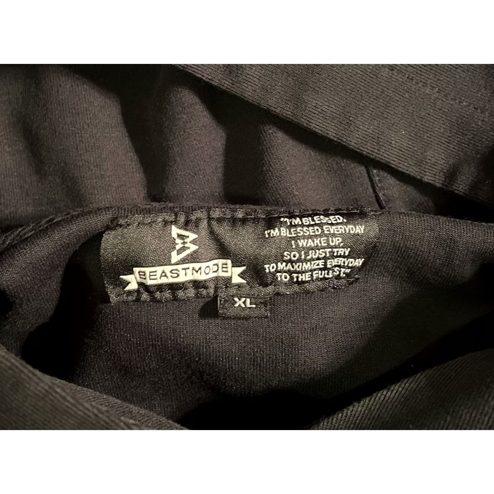Vintage Beast Mode Marshawn Lynch Training Workout Hoodie Men’s XL Black Short Sleeve Shirt Size US XL / EU 56 / 4 - 6 Thumbnail