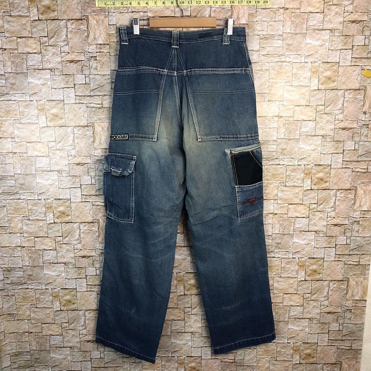 Hobo Hobo Blue Denim utility Cargo Multipocket Pants #A433 Size US 30 / EU 46 - 17 Thumbnail