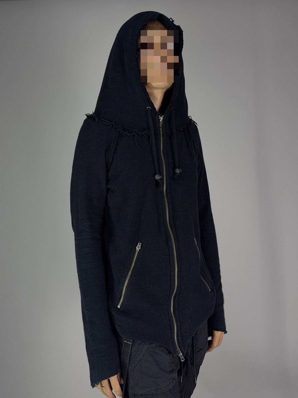 Le Grande Bleu (L.G.B.) LGB Asymmetrical Raw Zip Hoodie Size US S / EU 44-46 / 1 - 18 Thumbnail