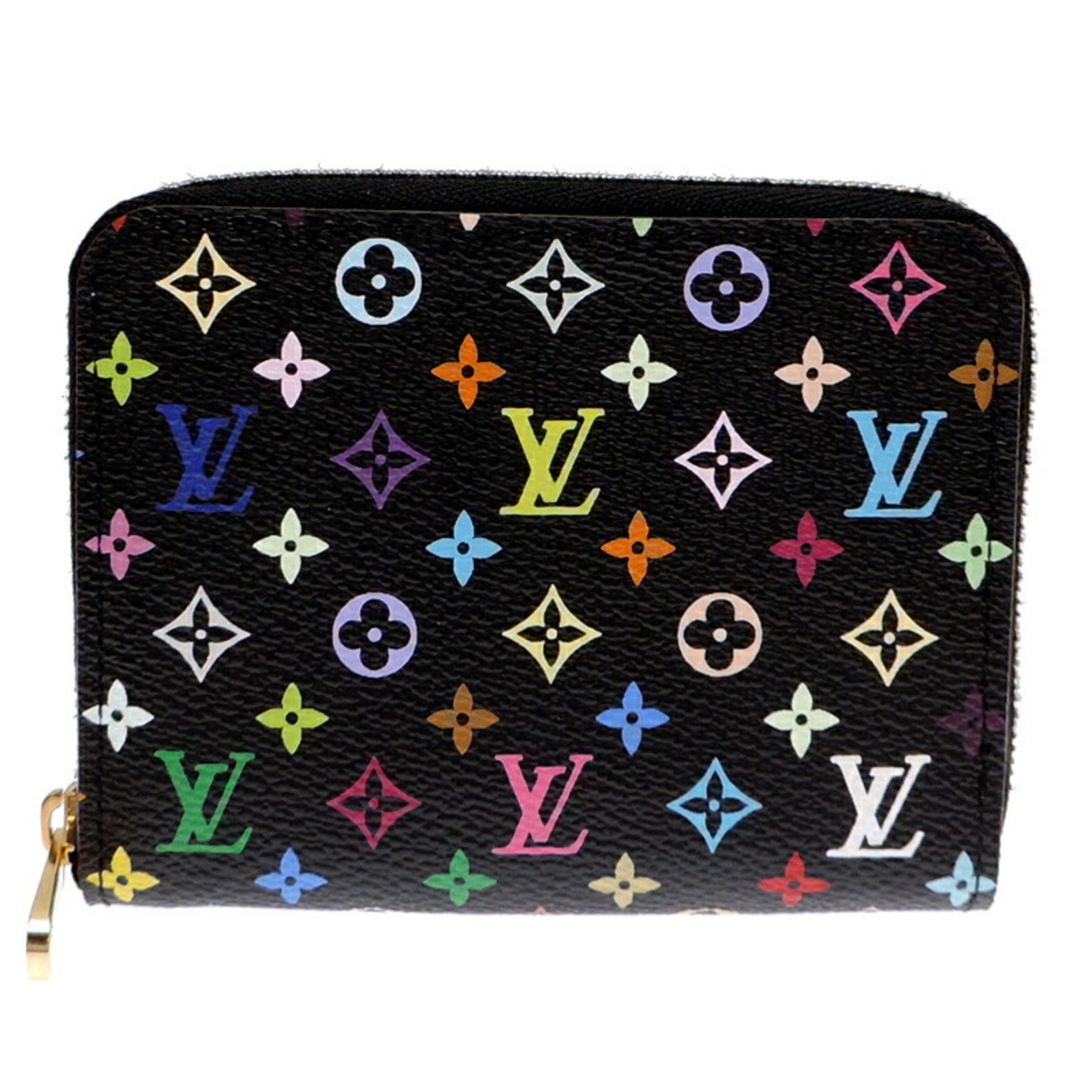 Louis Vuitton Zippy Coin Purse Violet Women's Case M60268 ( ) Monogram Multicolor Noir (Black