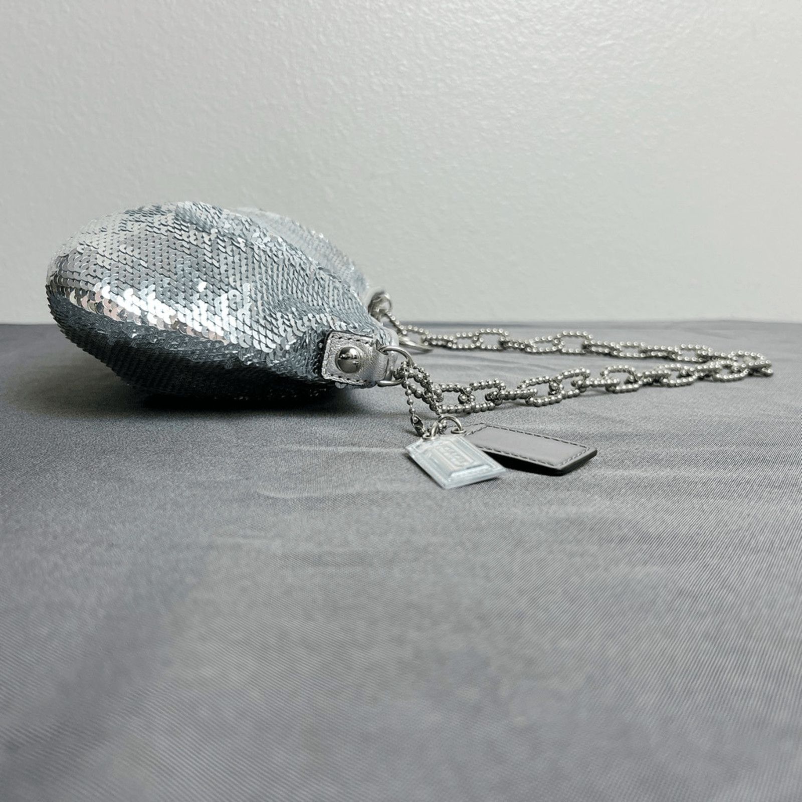 Coach COACH Vintage Poppy Sliver Sequined Evening Bag RARE 14368 Size ONE SIZE - 10 Thumbnail