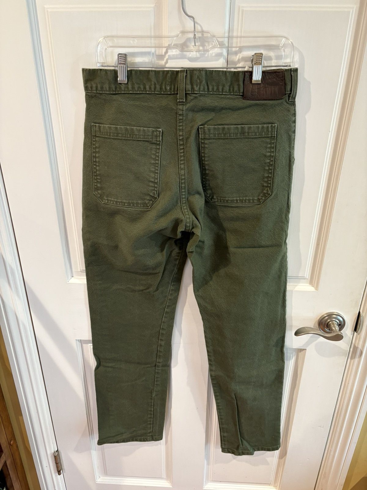 Naked & Famous Naked & Famous Green Canvas Cotton Denim Pants Size US 30 / EU 46 - 2 Thumbnail