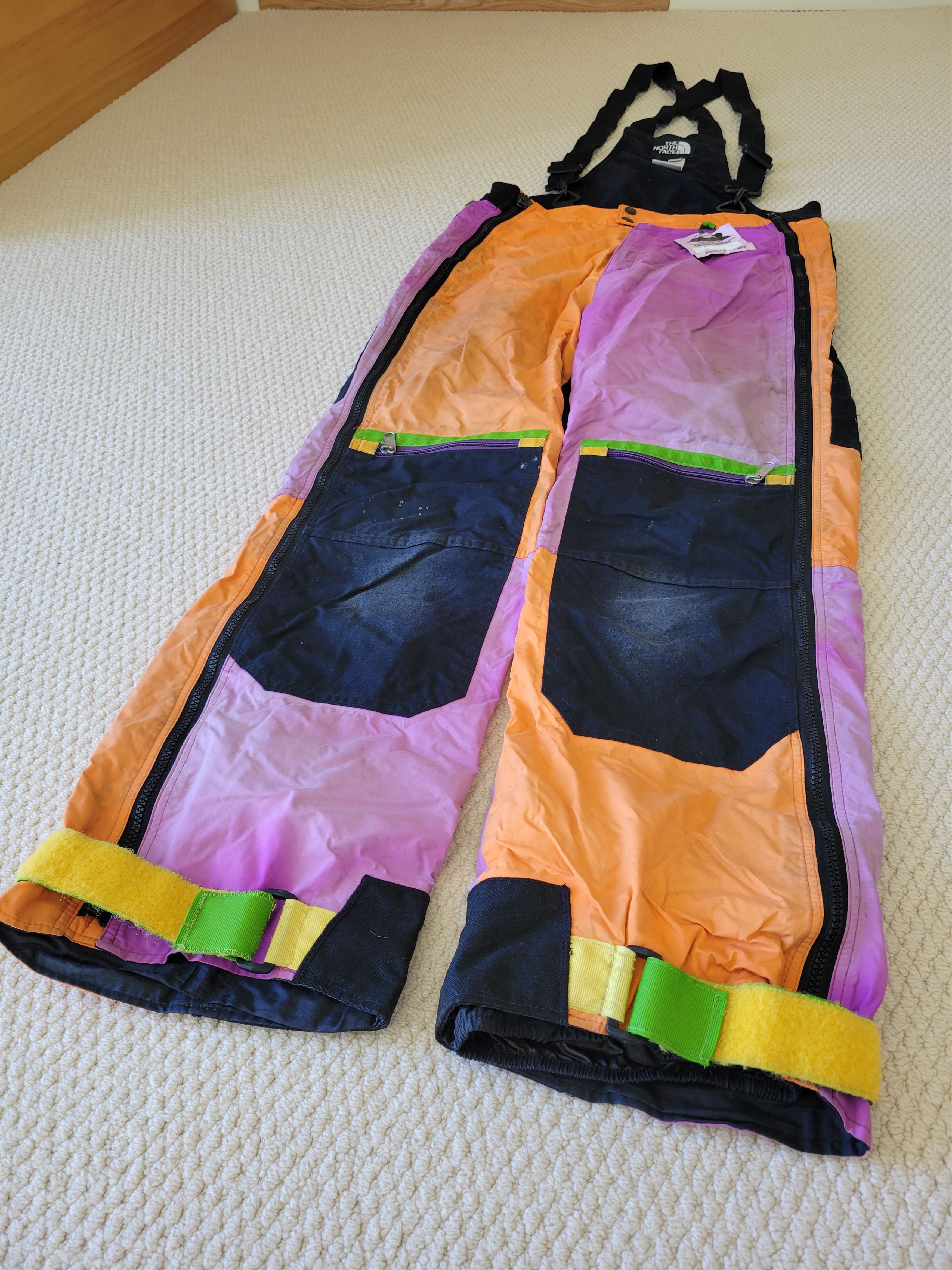 The North Face RARE Vintage TNF Mens Size M Ski Bibs USA Made Size US 34 / EU 50 - 3 Thumbnail
